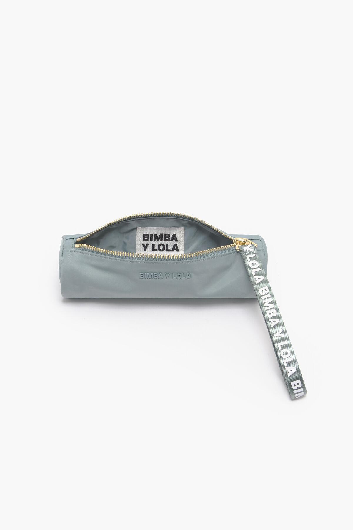 Estuche cilíndrico nylon verde agua