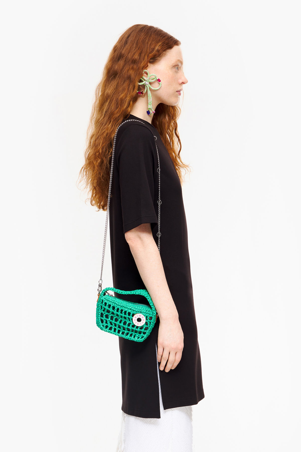 Bolso hobo XS rafia verde