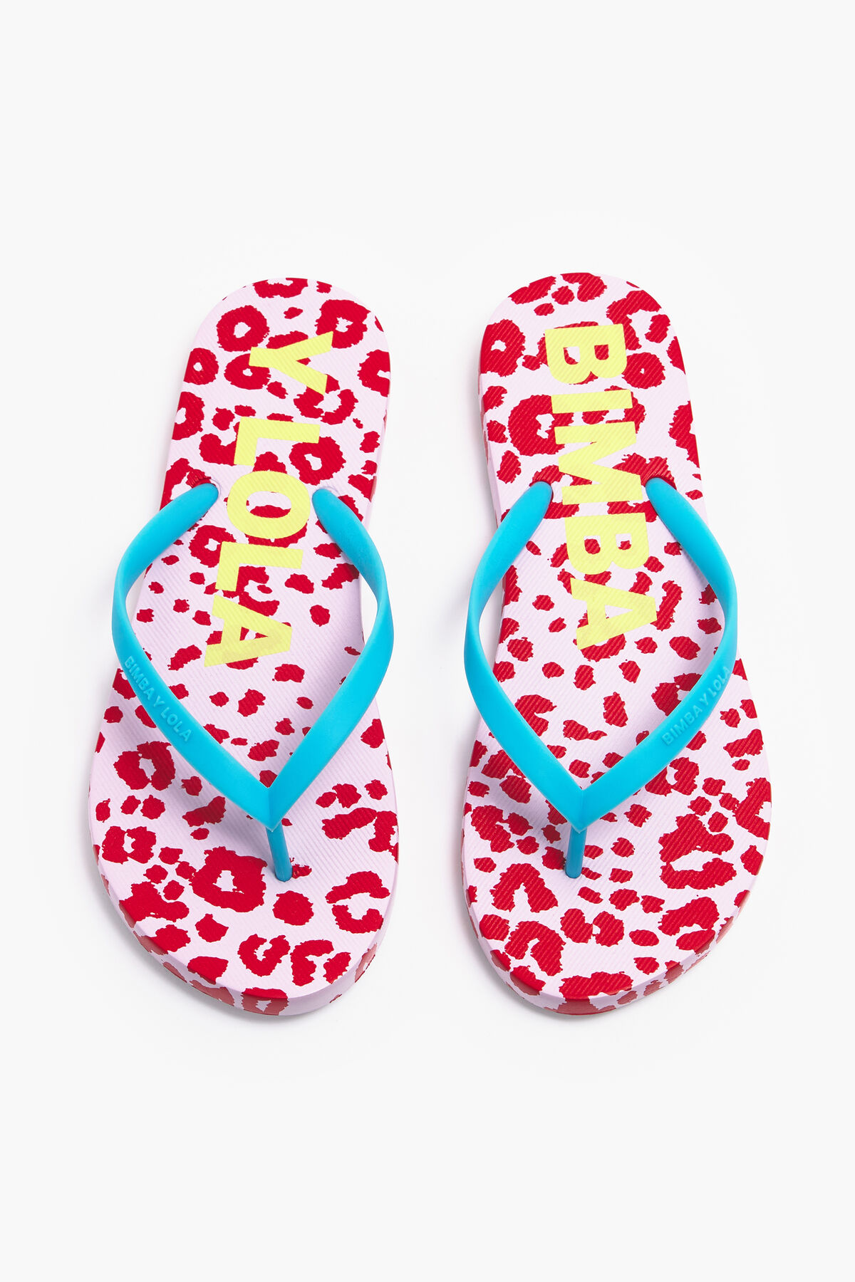Chancla print Leopard rojo