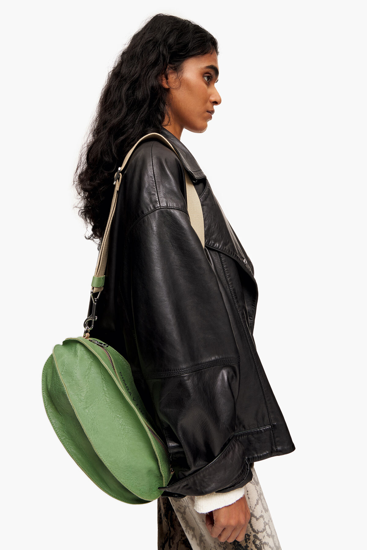 Bolso Pelota L piel verde