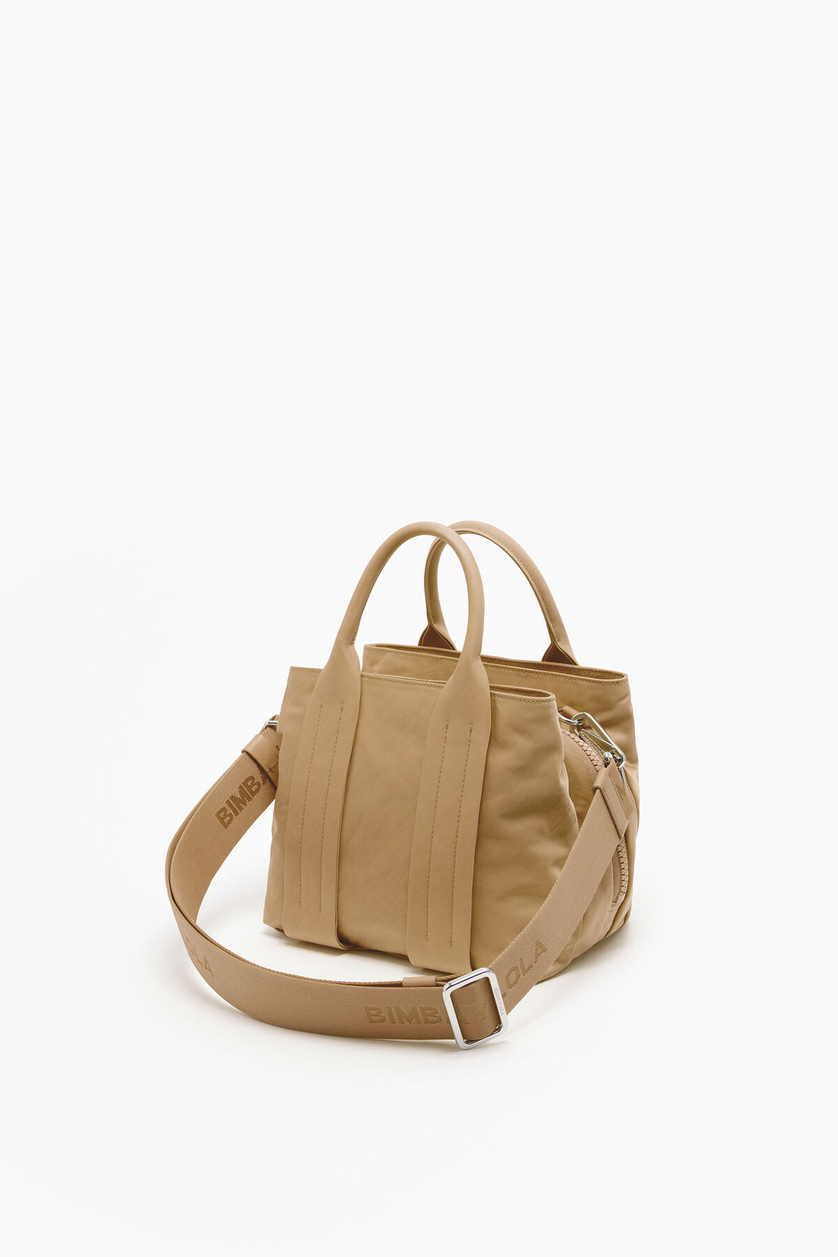 Bolso tote S nylon tostado