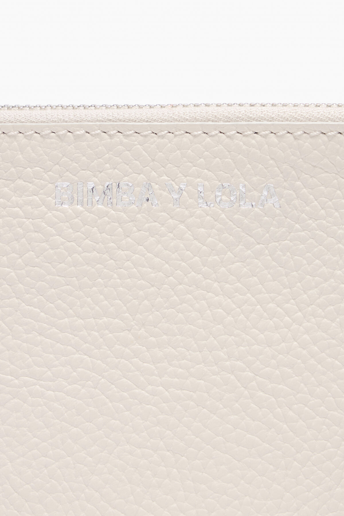 Monedero curvo piel blanco