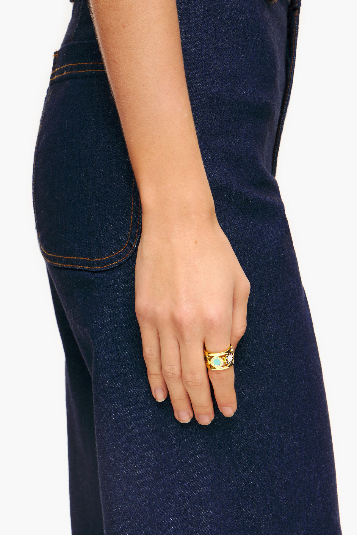 Anillo metal logos multicolor