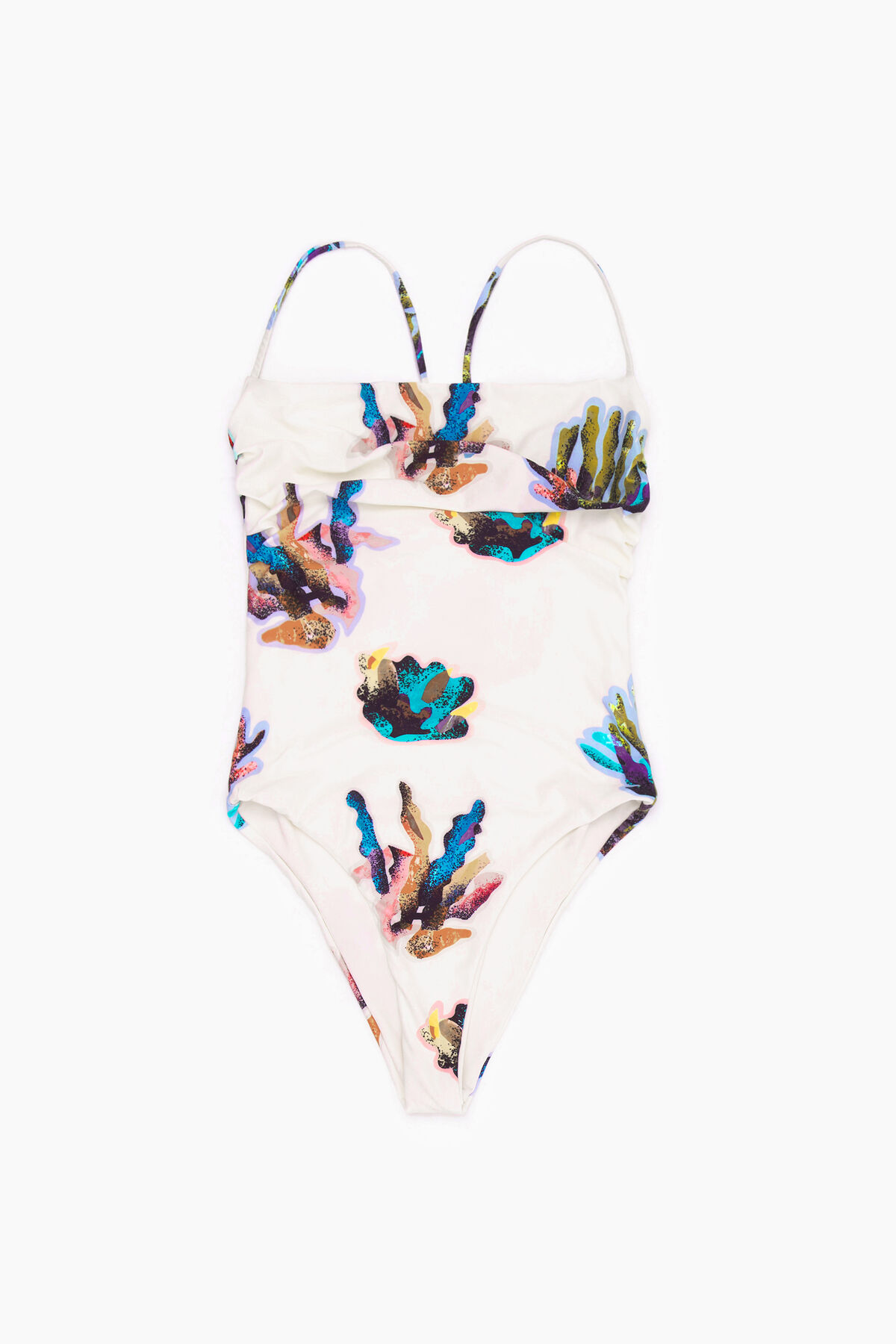 Bañador print Coral marfil