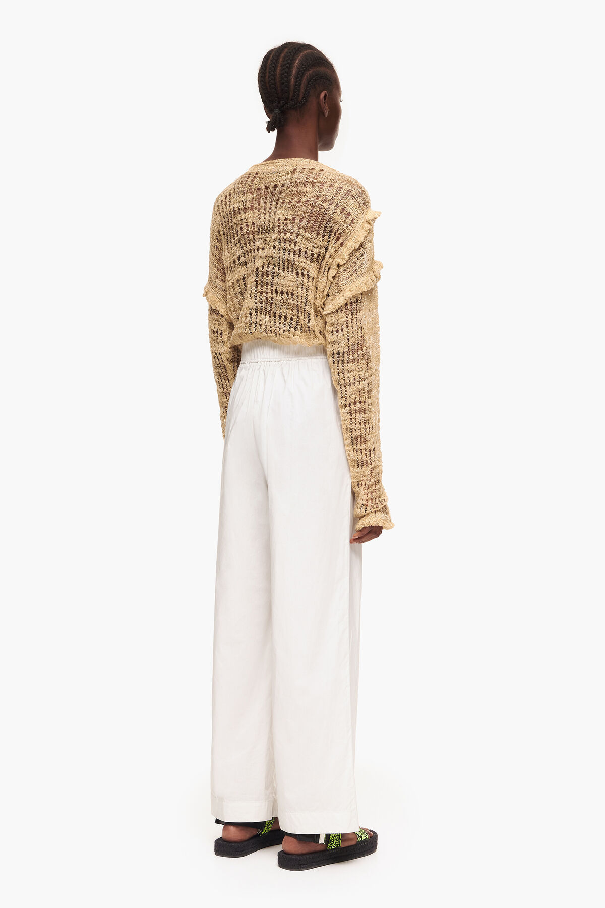 Pantalón popelín gris claro