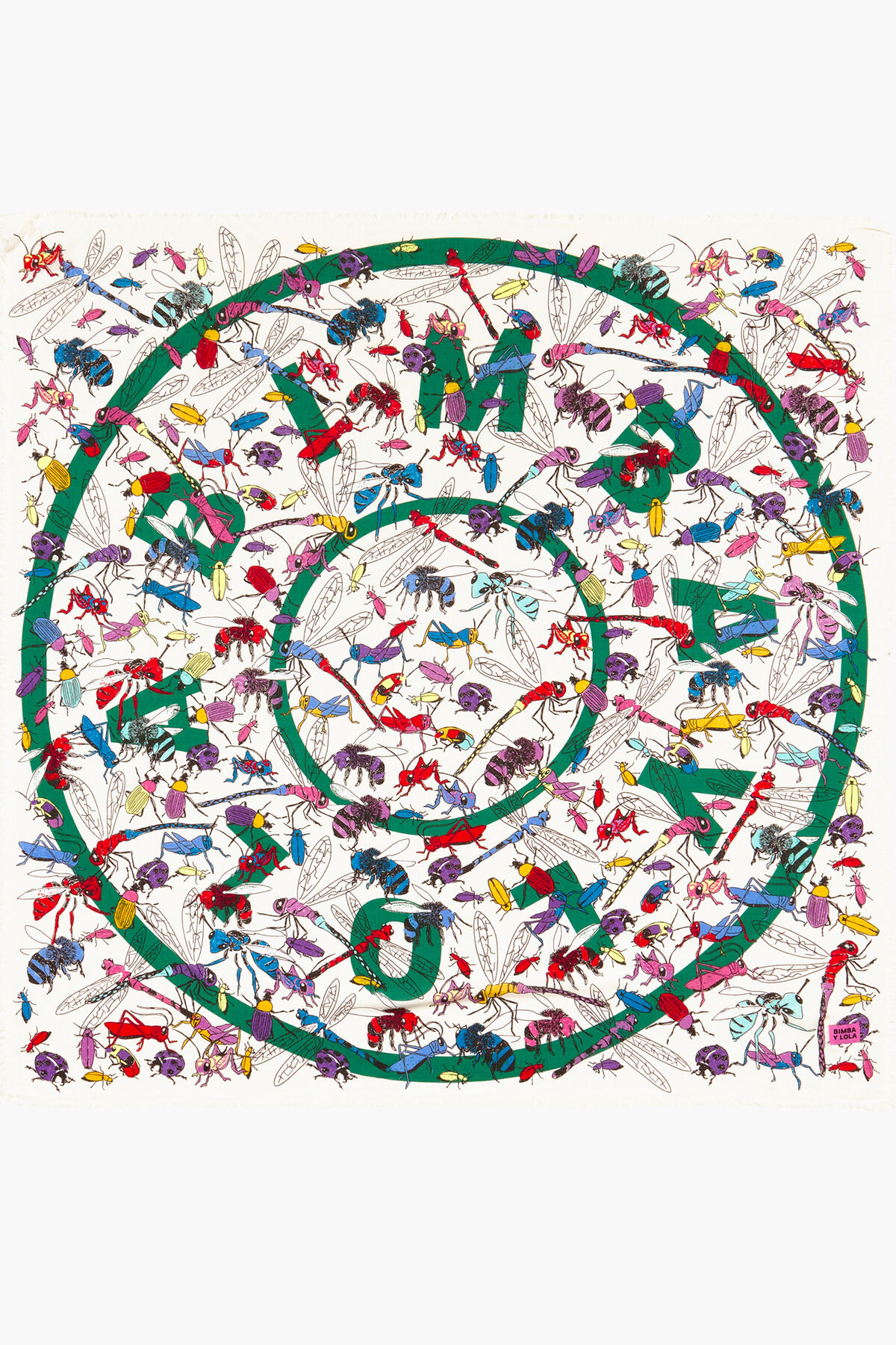 Chal insectos y logo blanco roto