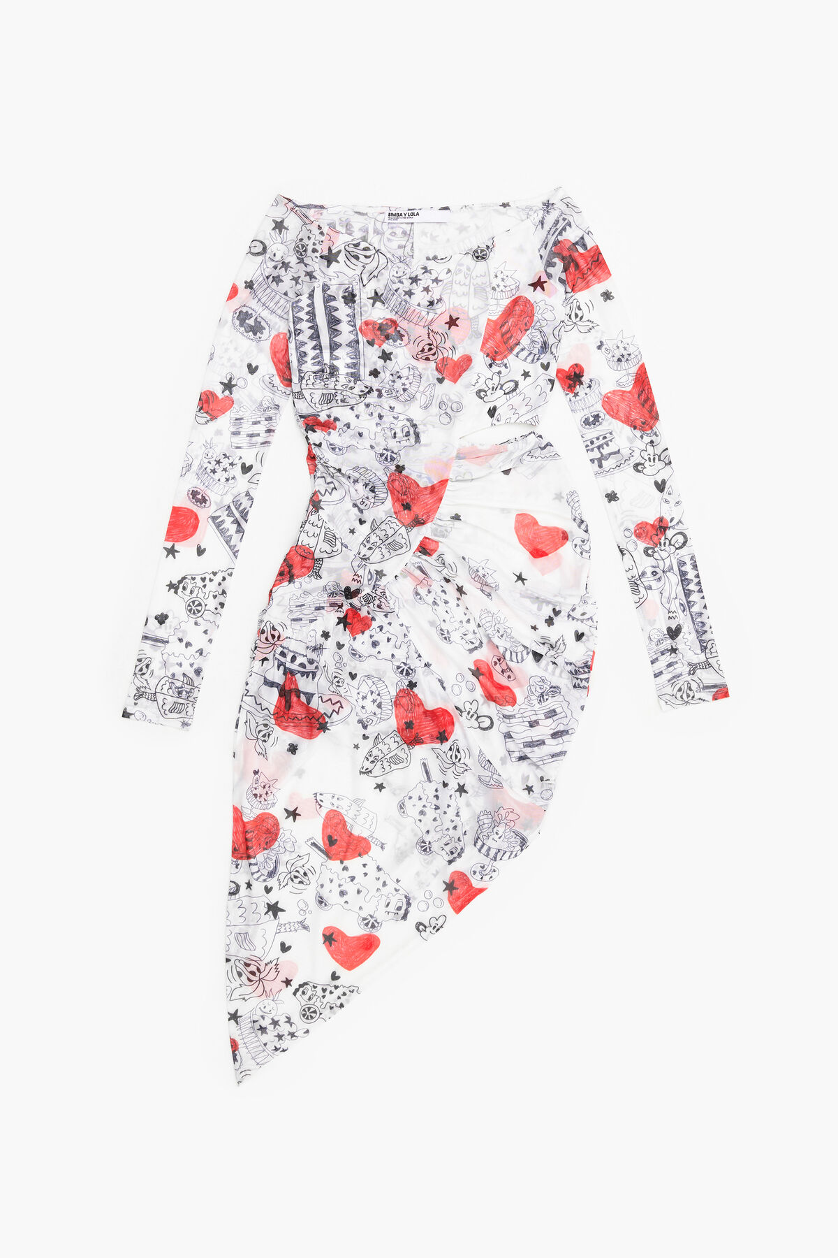 Vestido ajustado midi print Nickname Heart