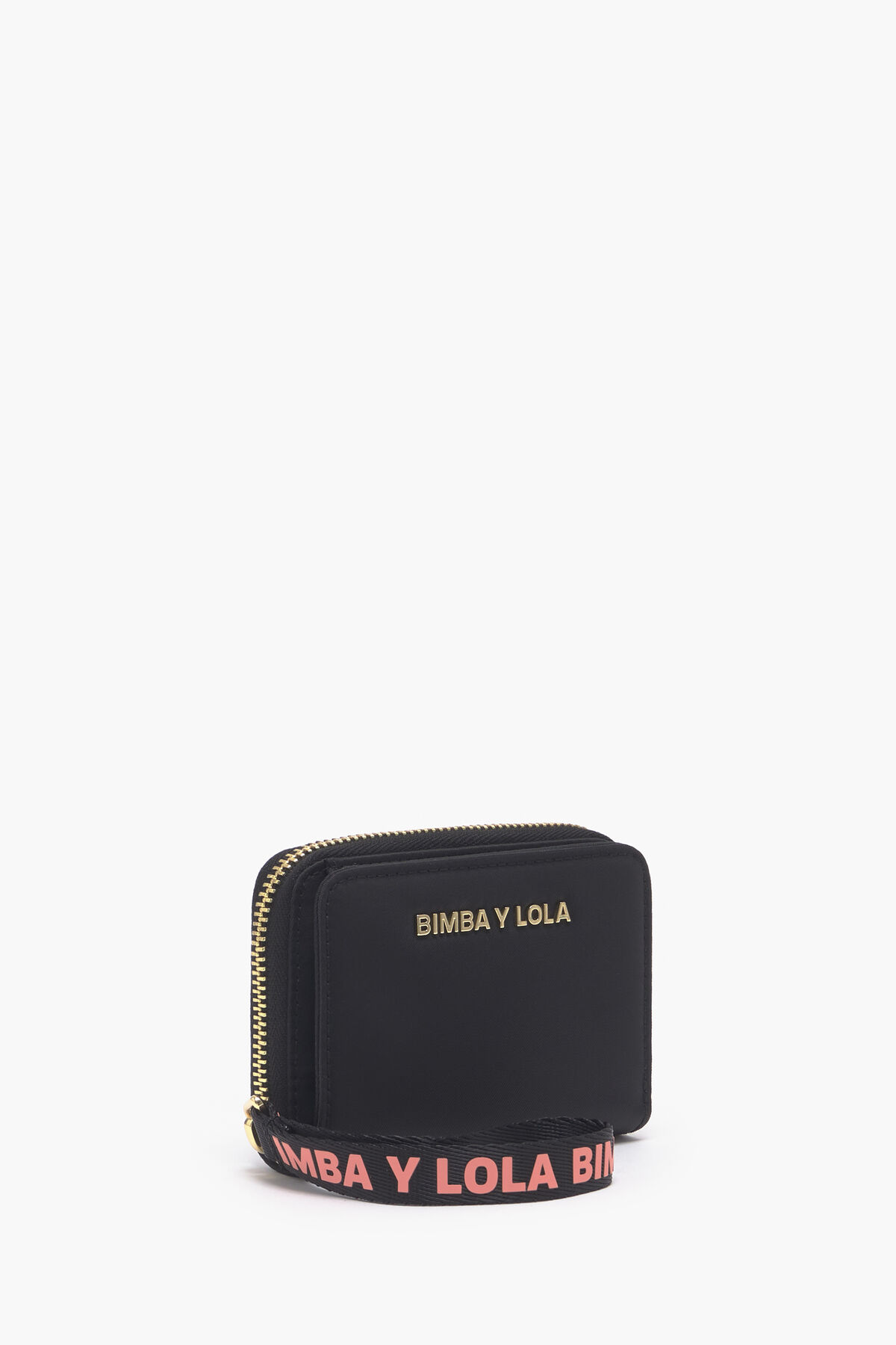 Cartera solapa nylon negra