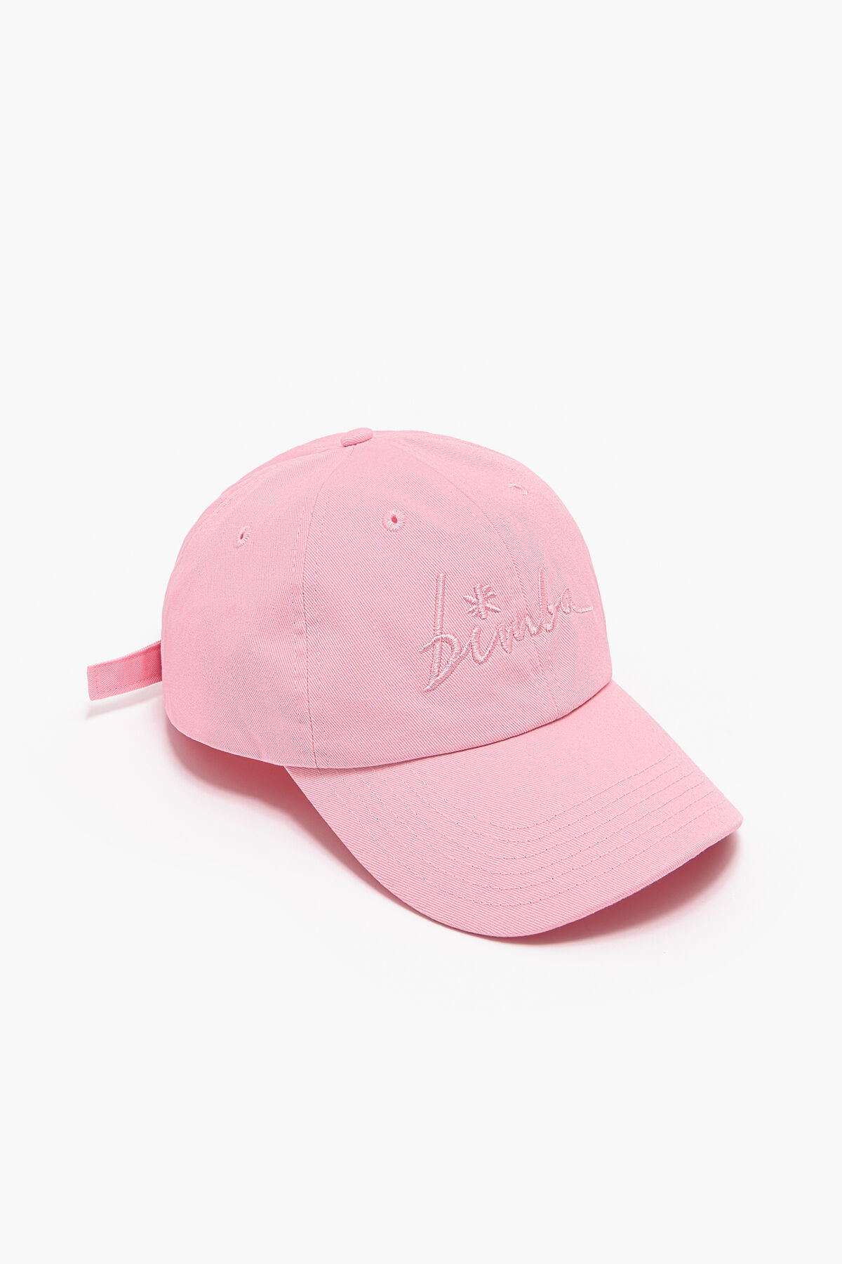 Gorra algodón logo rosa