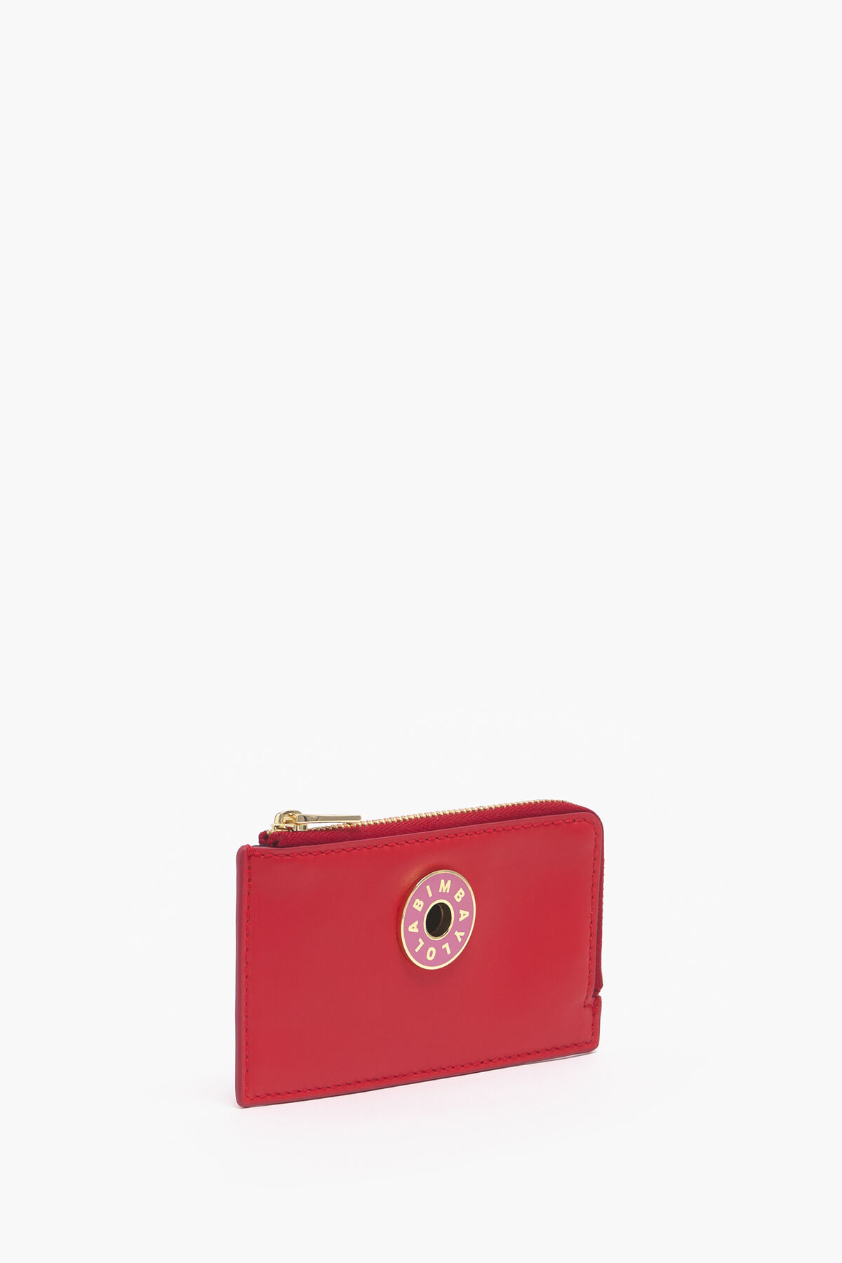 Monedero rectangular piel rojo