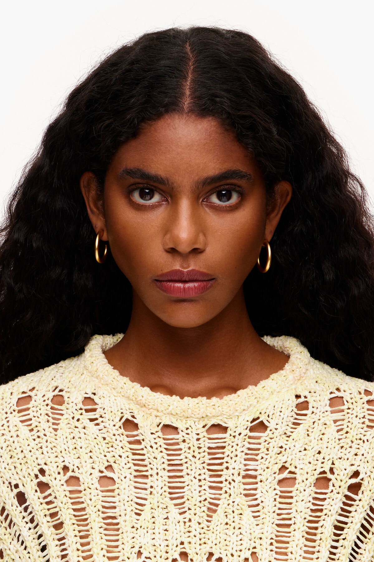 Pendientes aro maxi dorado mate