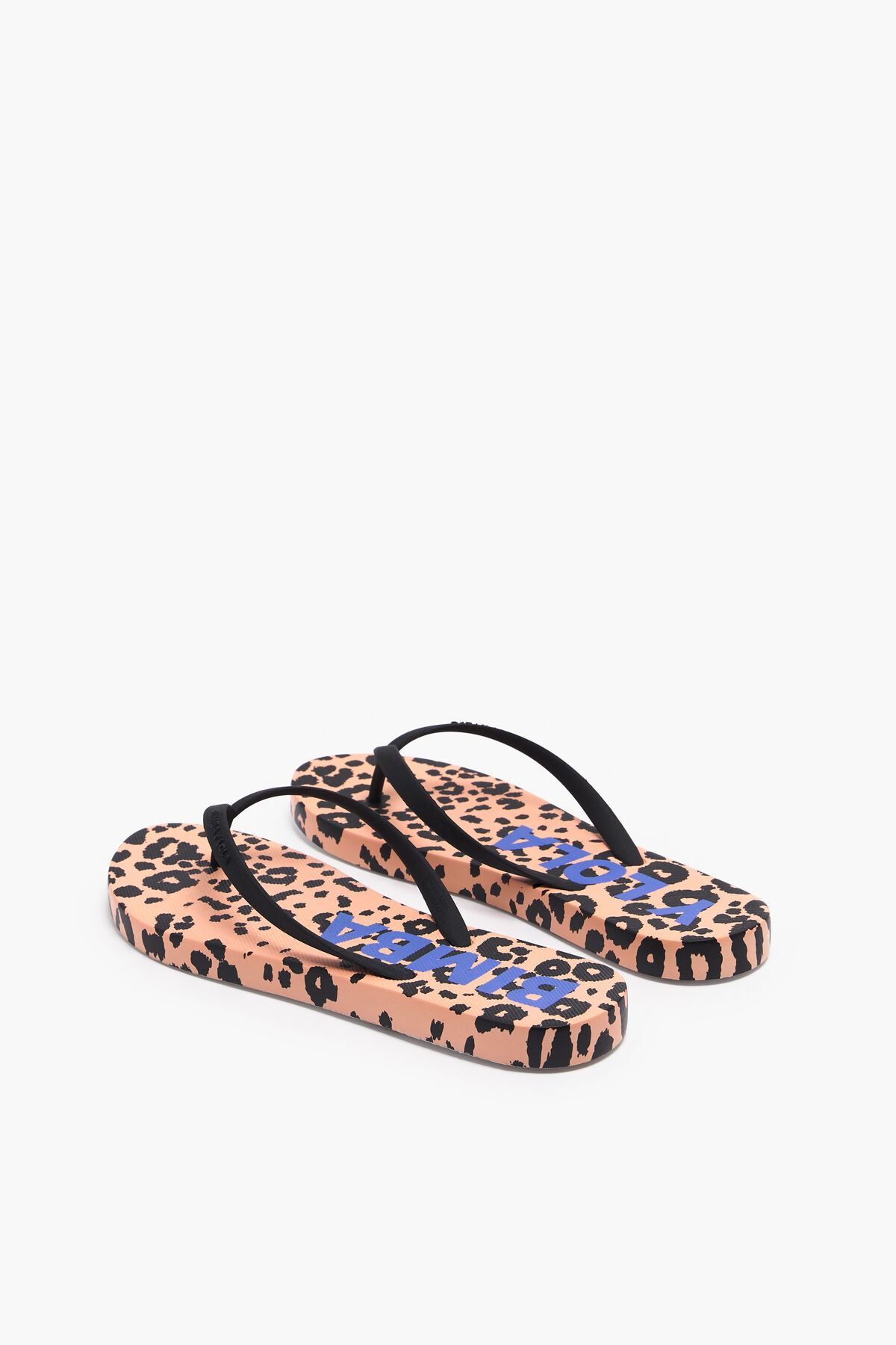 Chancla print Leopard naranja