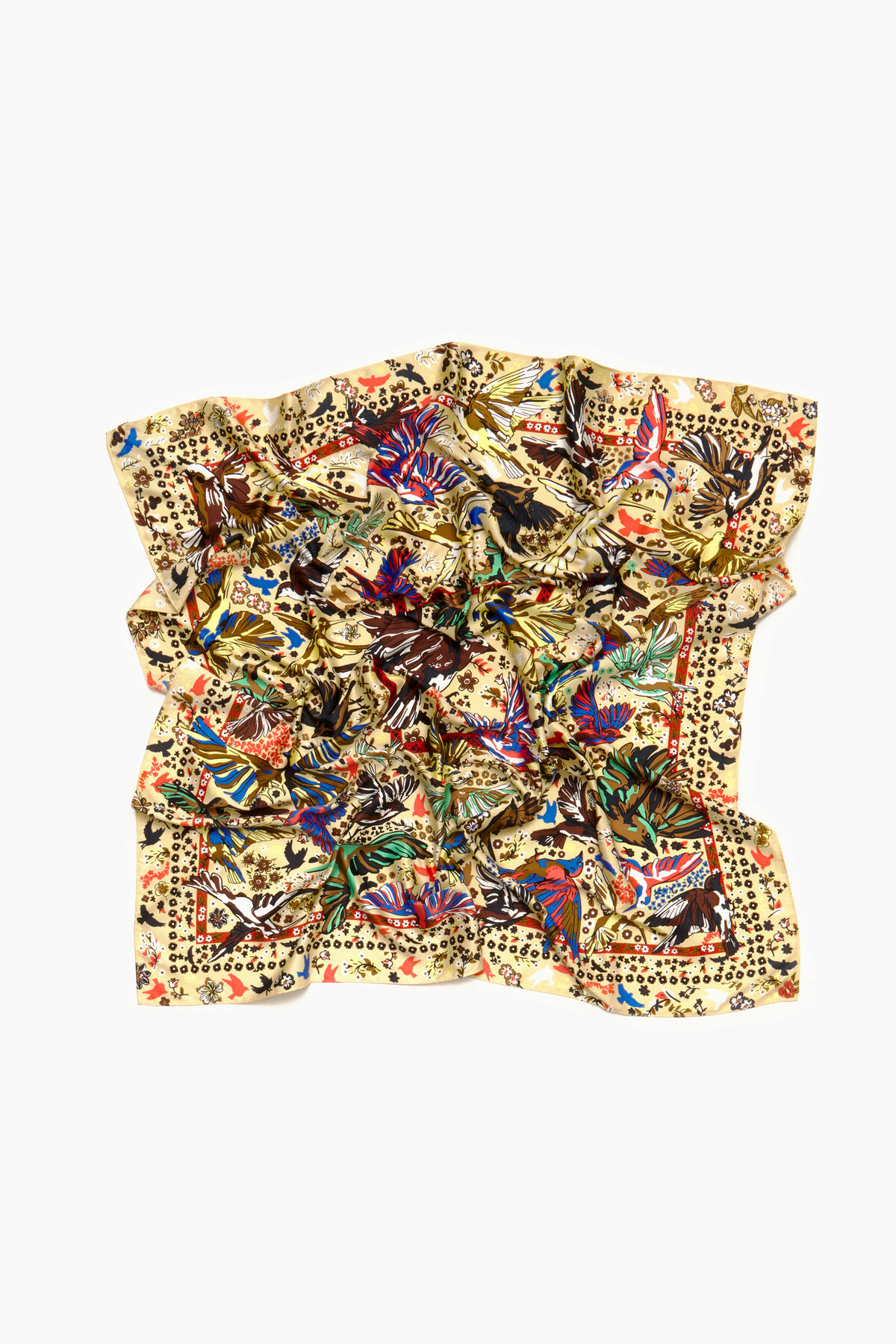 Pañuelo pájaros vainilla