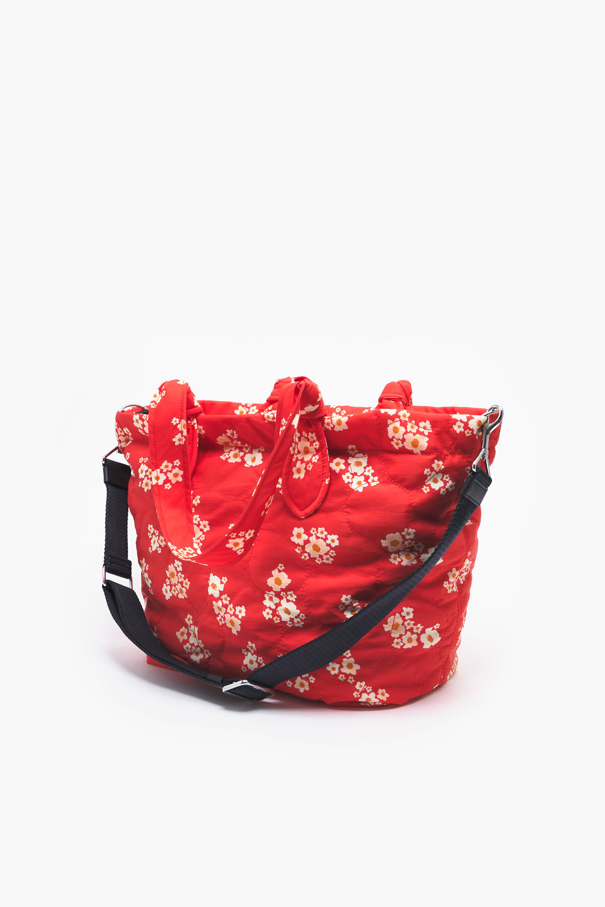Bolso shopper XL nylon Acrylic Flowers rojo