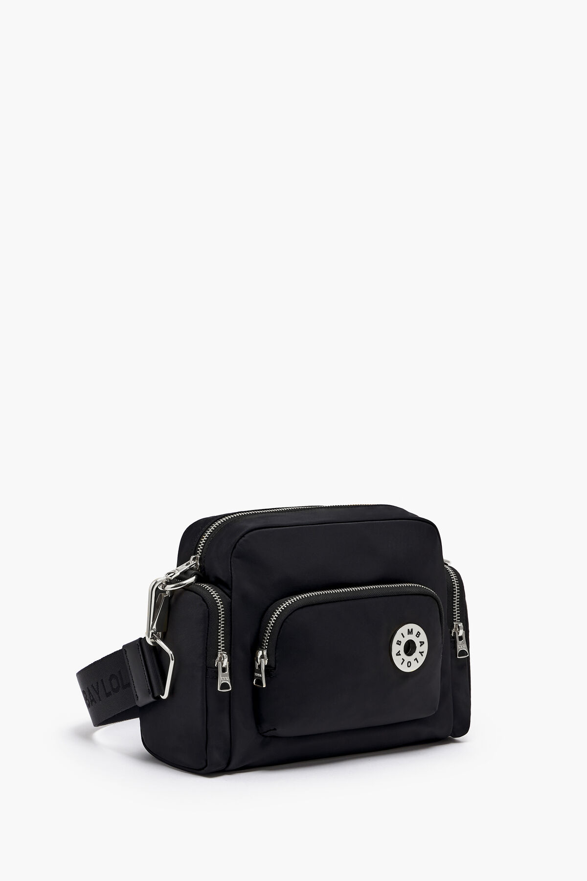 Bolso bandolera M nylon negro