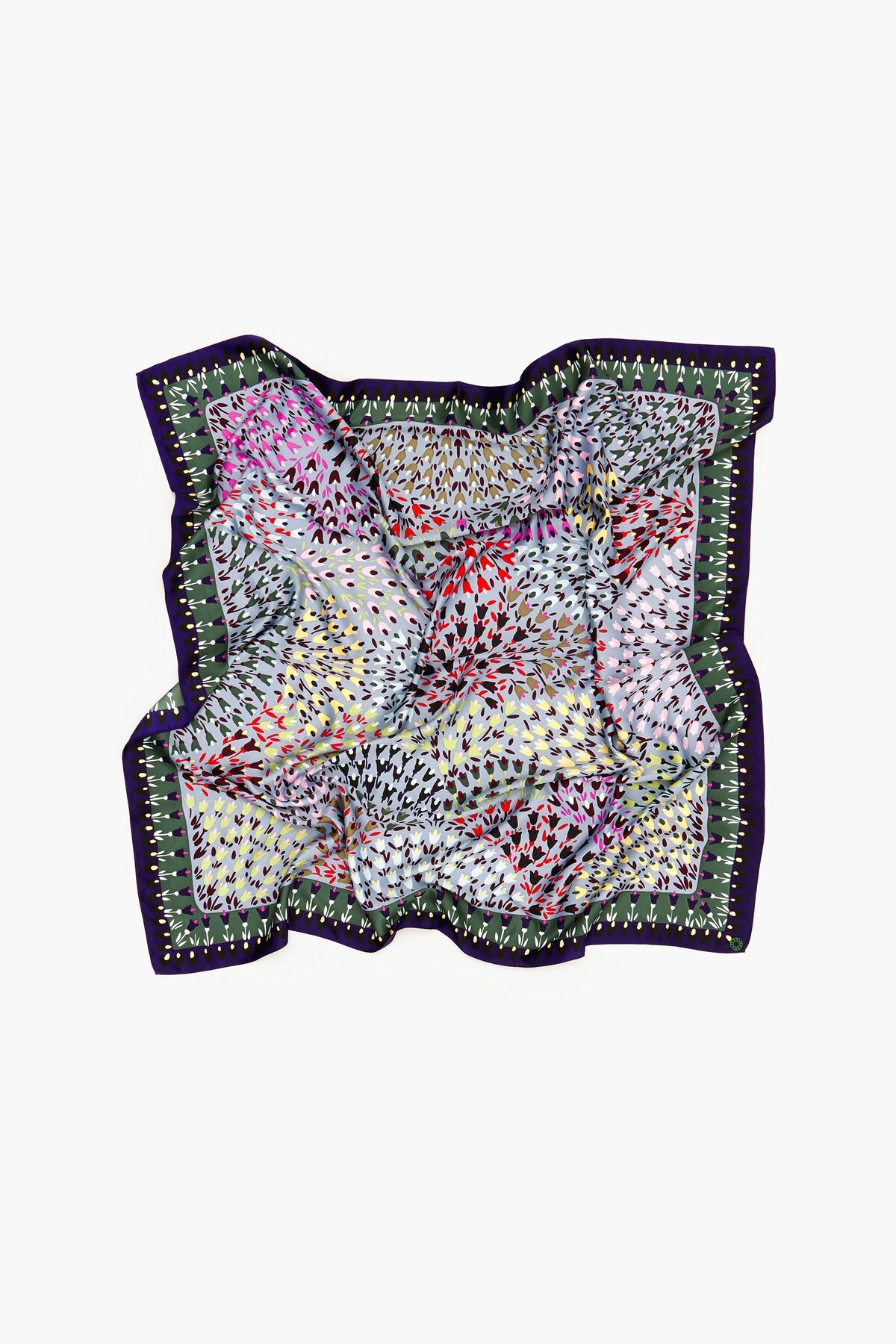 Pañuelo tulipanes azul