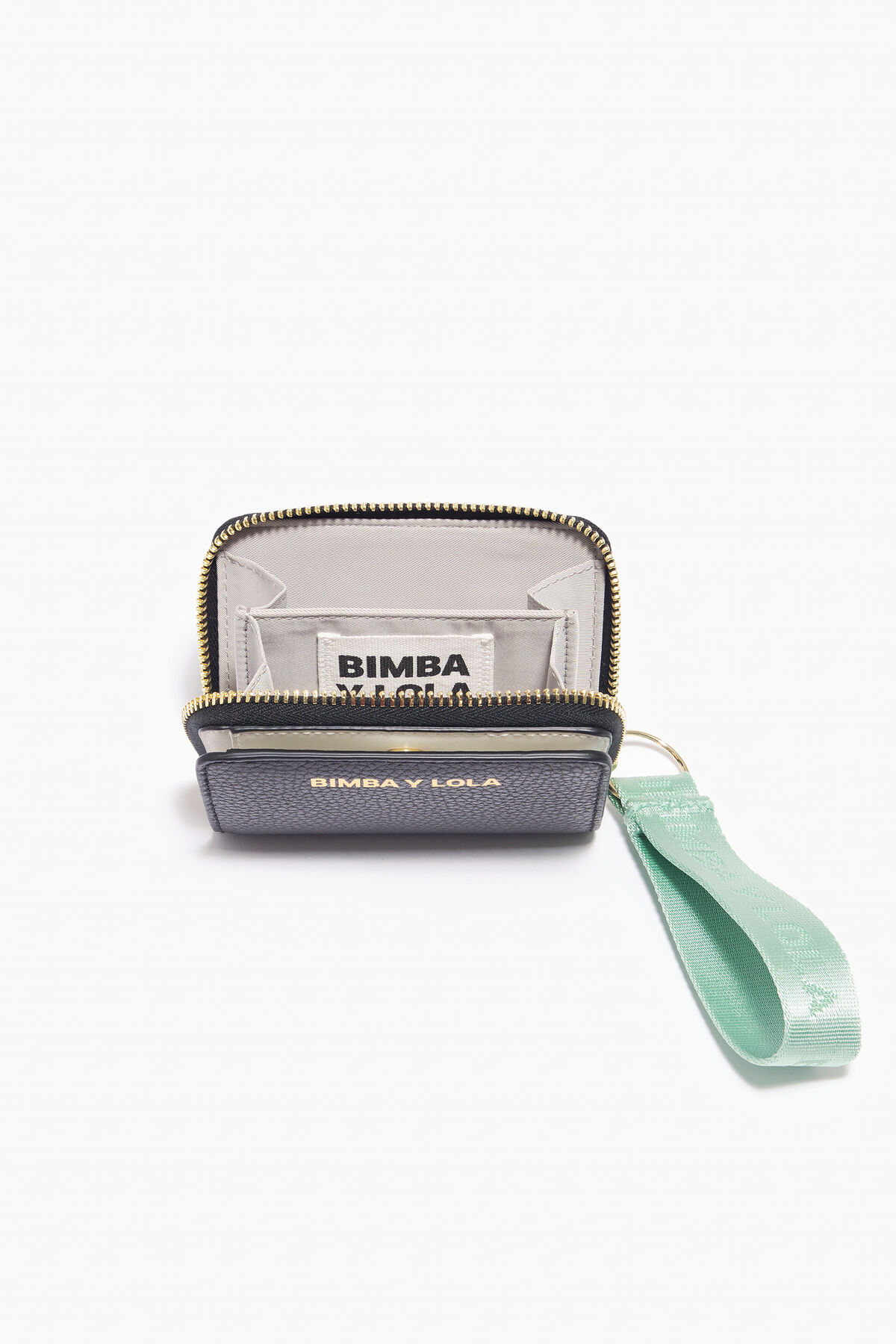 Cartera solapa piel negra