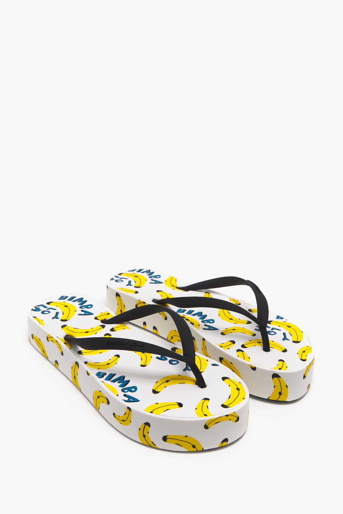 Chancla print Bananas blanca