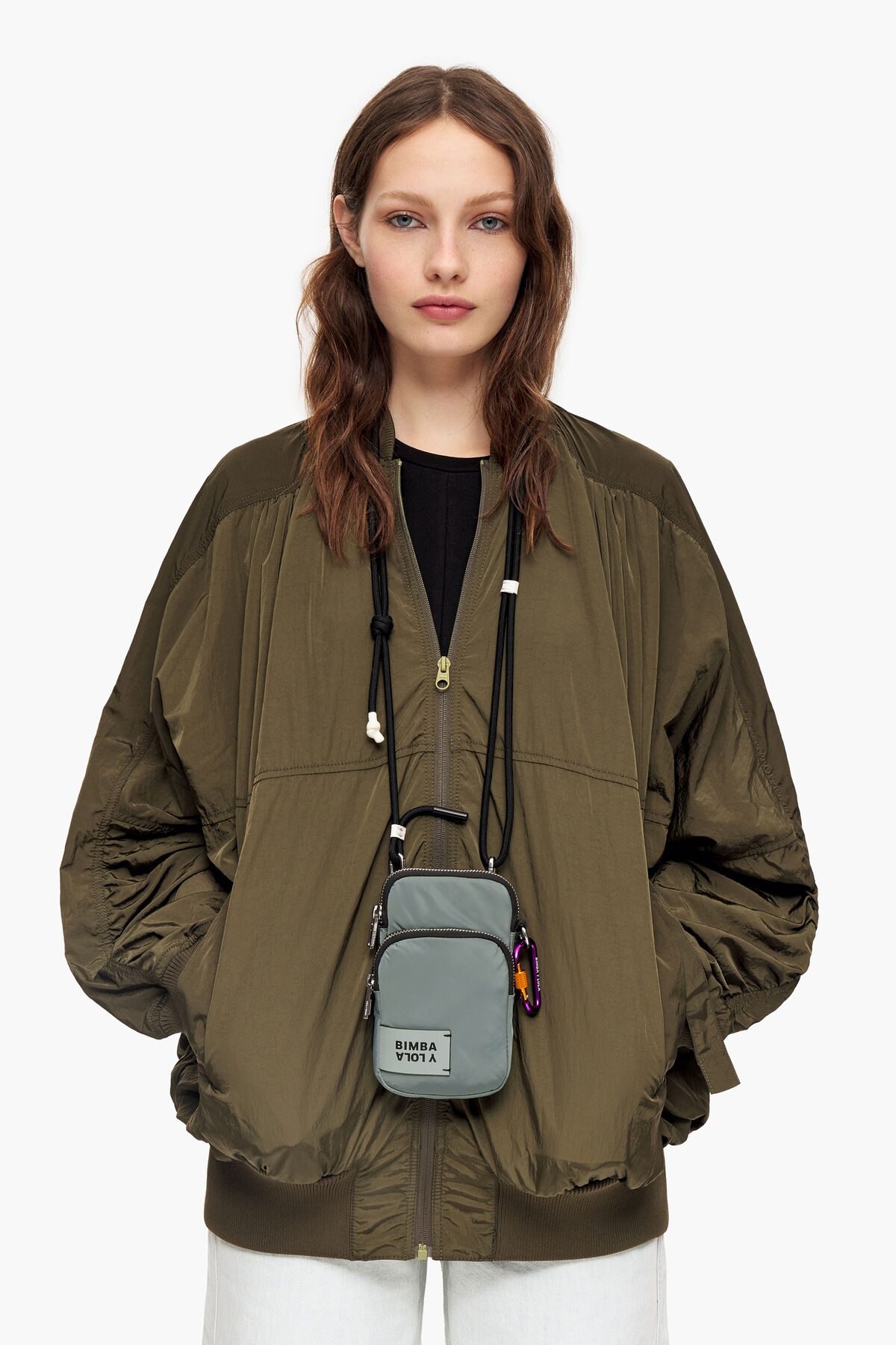 Minibolso nylon verde agua