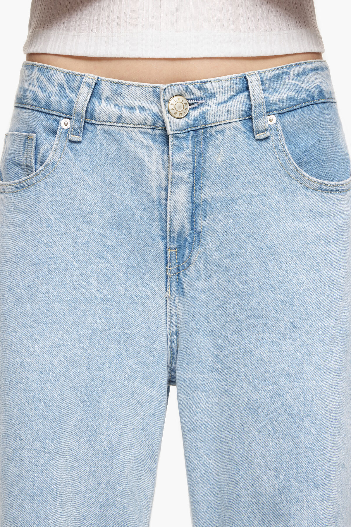 WIDE LEG - Vaquero ancho azul