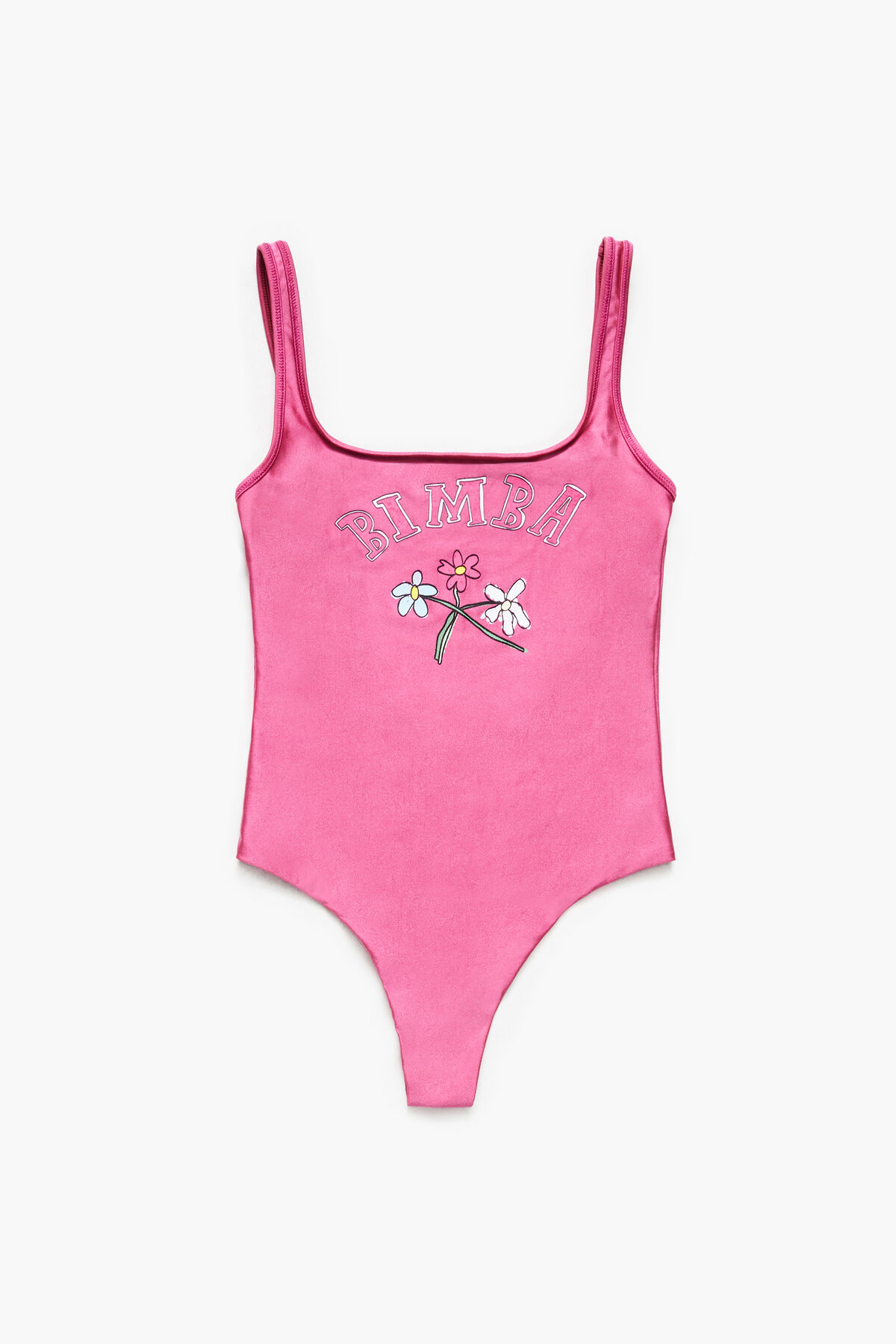 Bañador logo Flores rosa