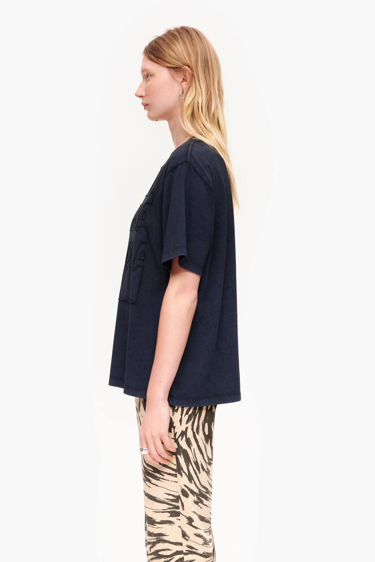 Camiseta algodón logo negra