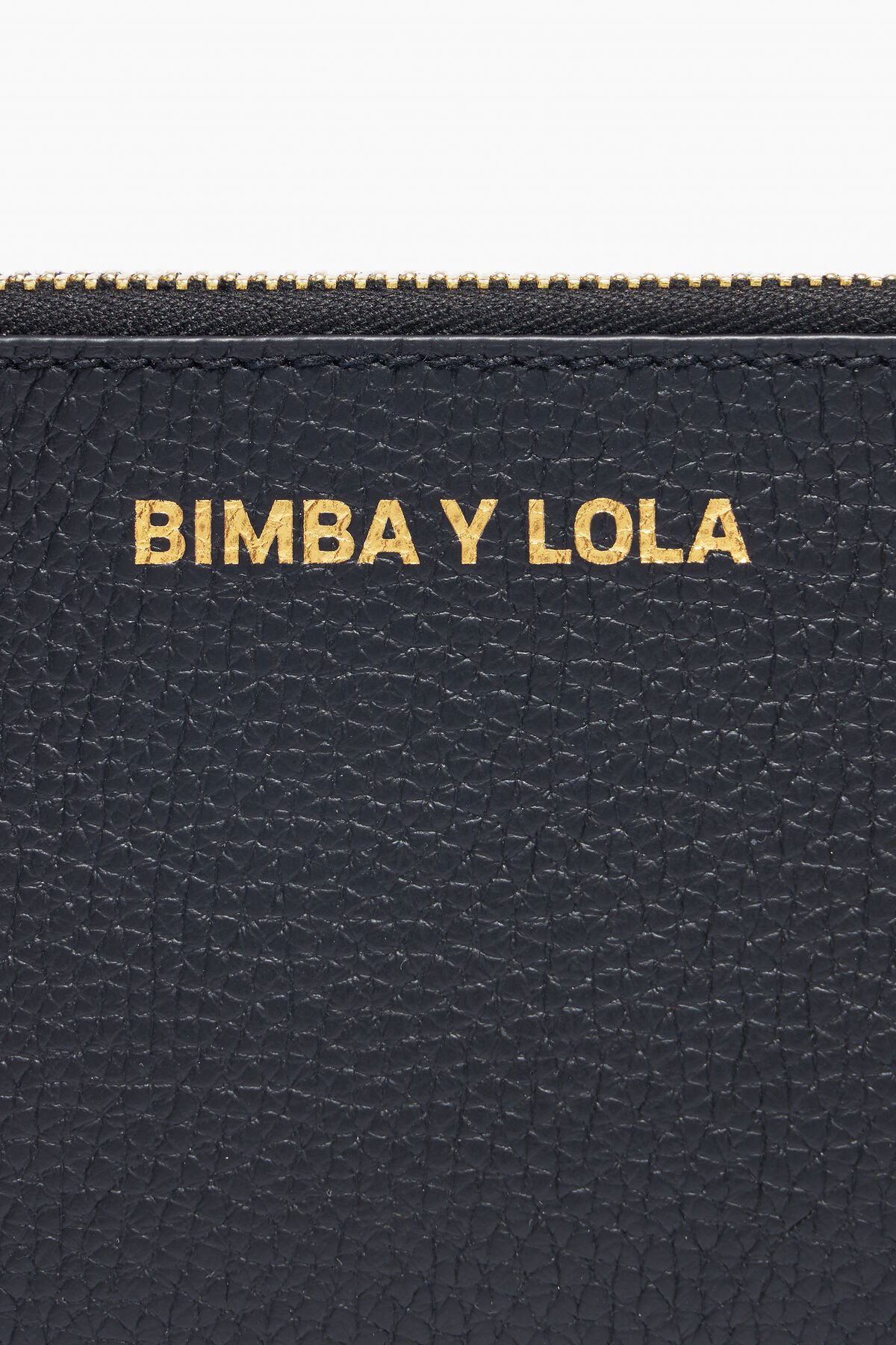 Monedero curvo piel negro