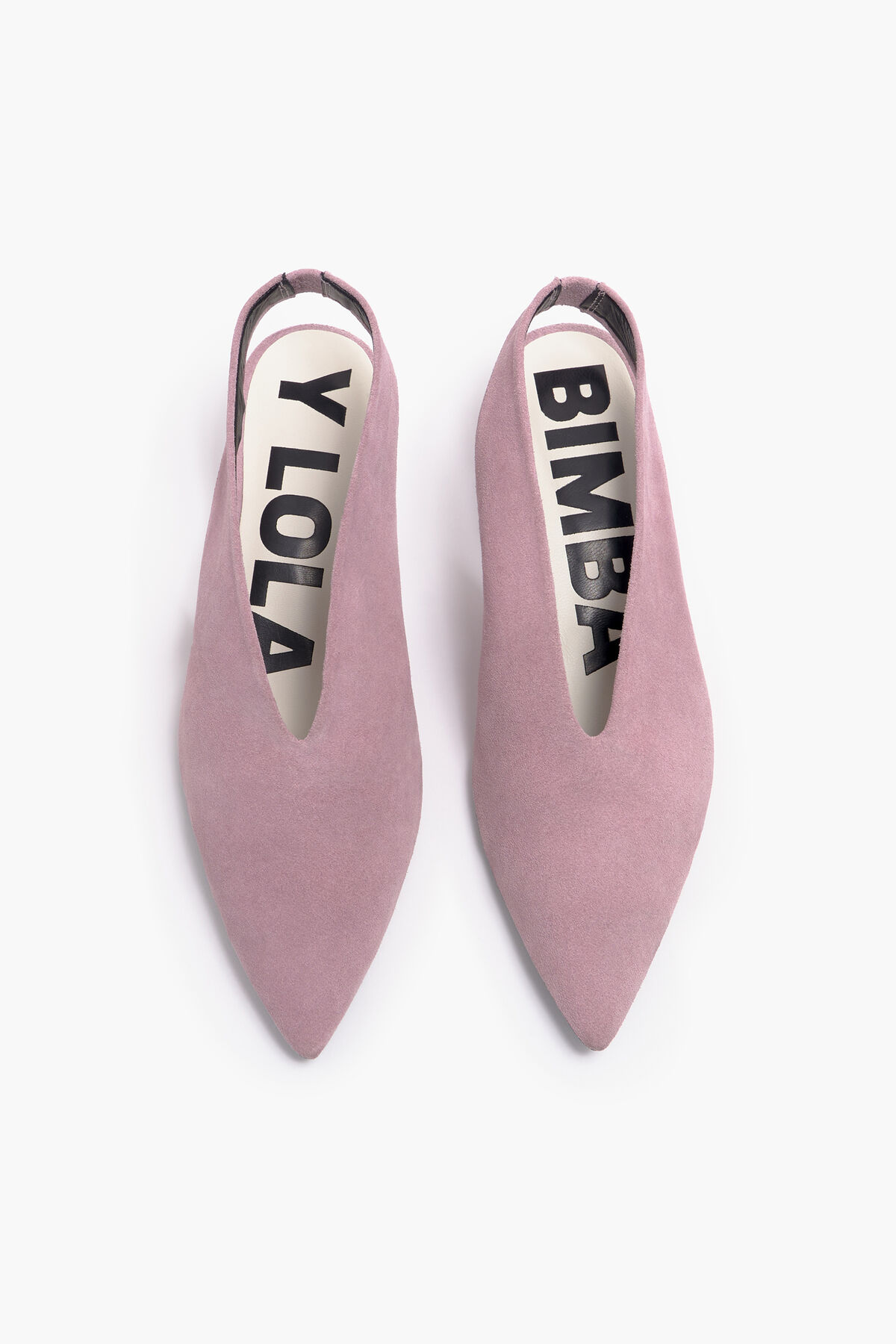 Zapato salón serraje rosa