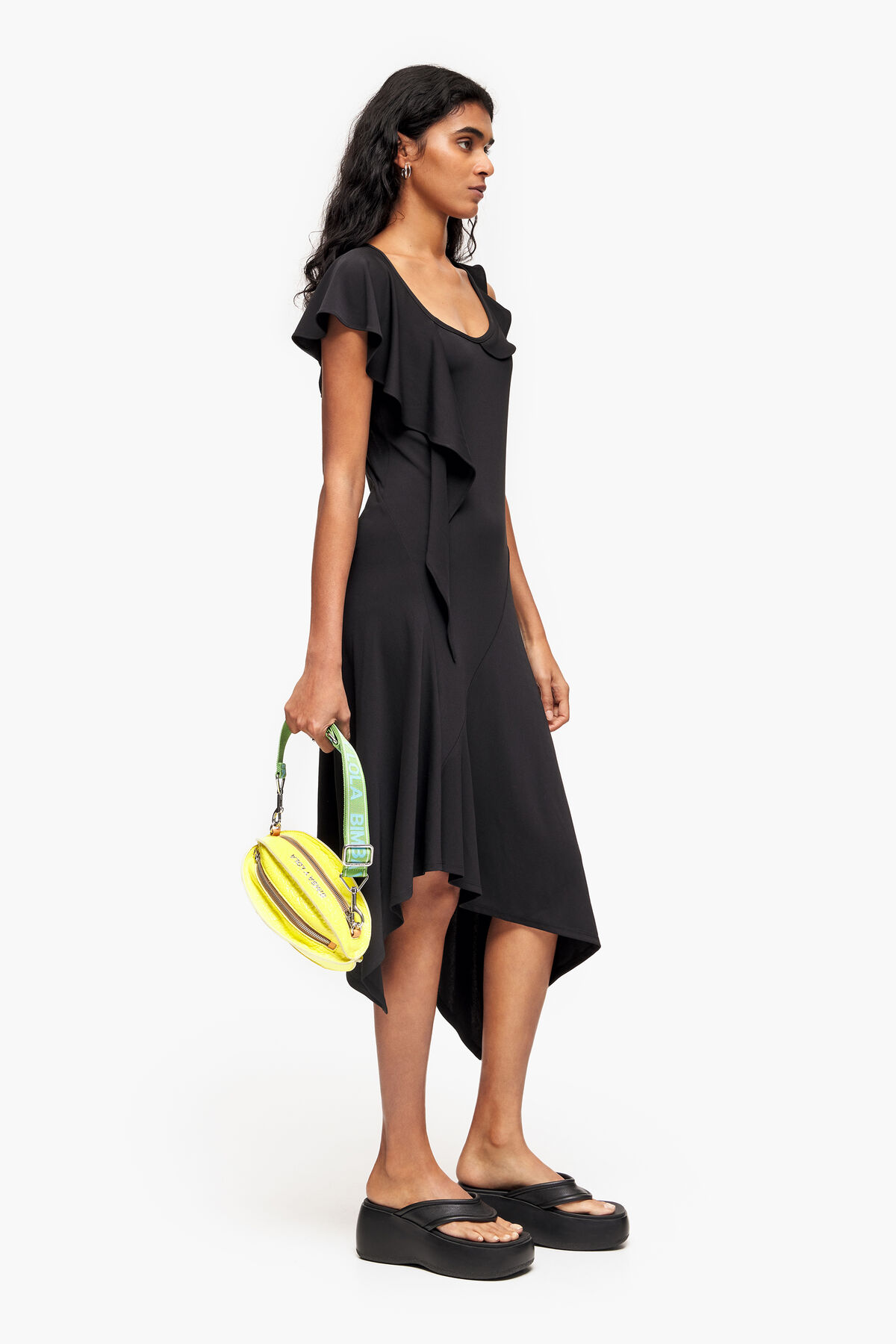 Bolso Pelota S piel amarillo