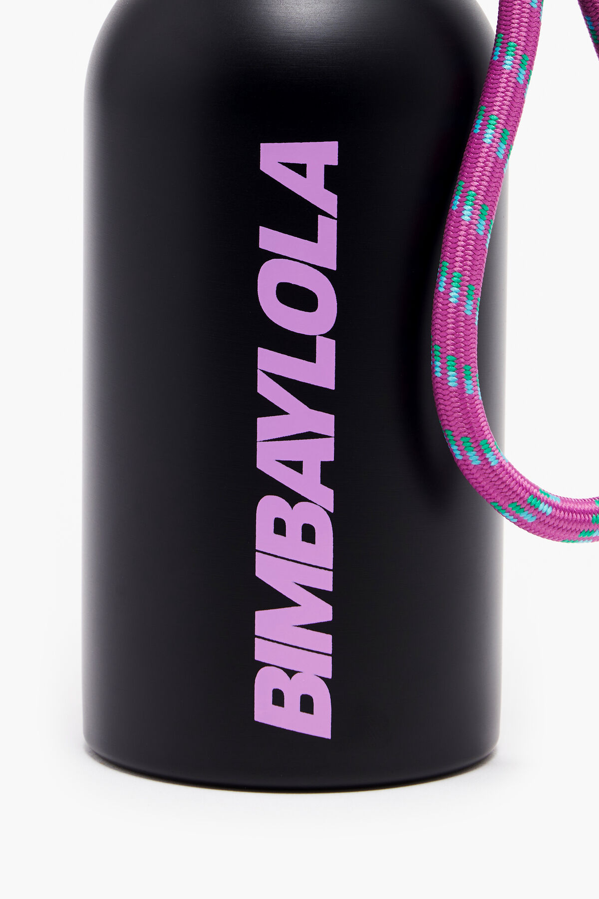 Botella acero inoxidable logo negra