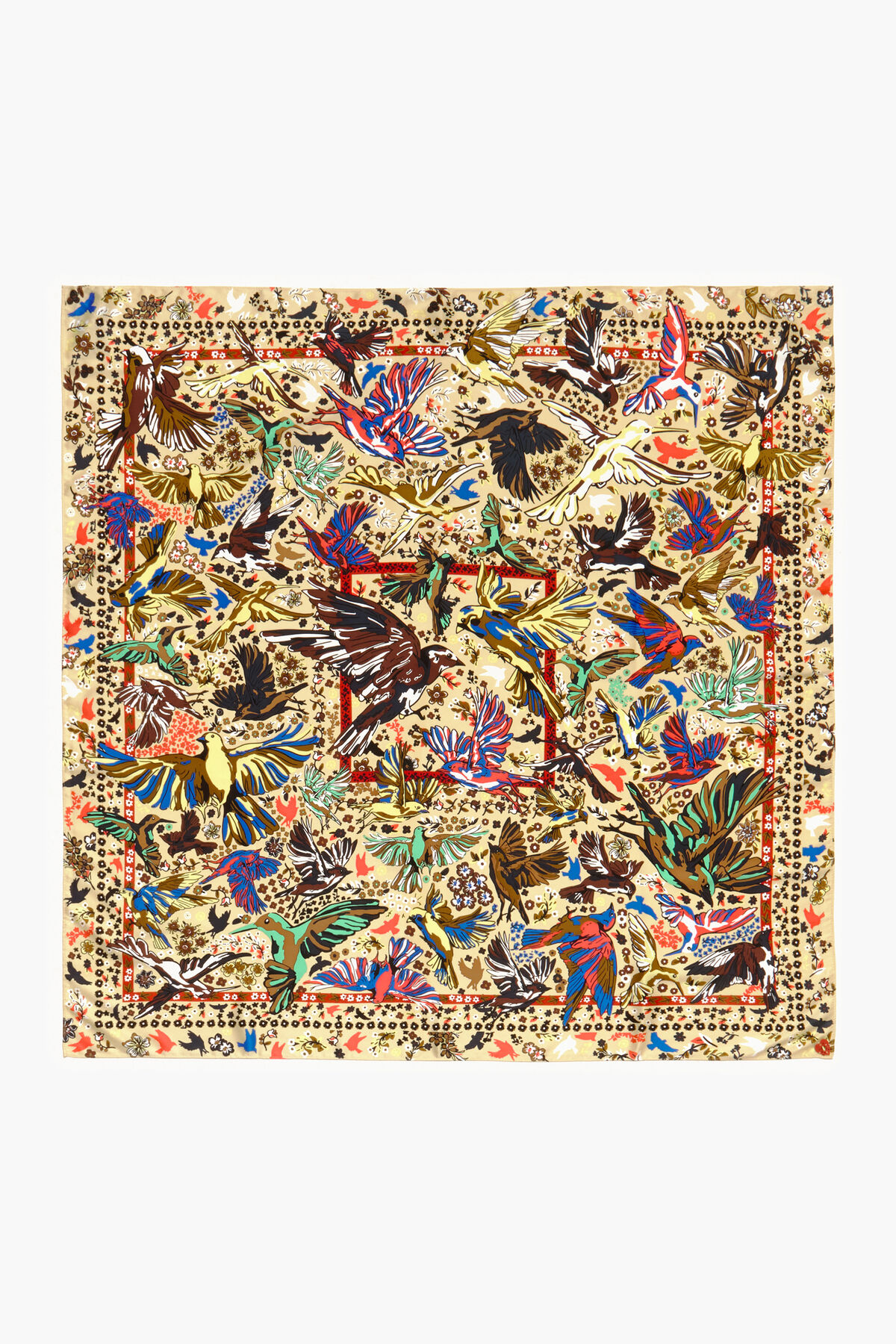 Pañuelo pájaros vainilla