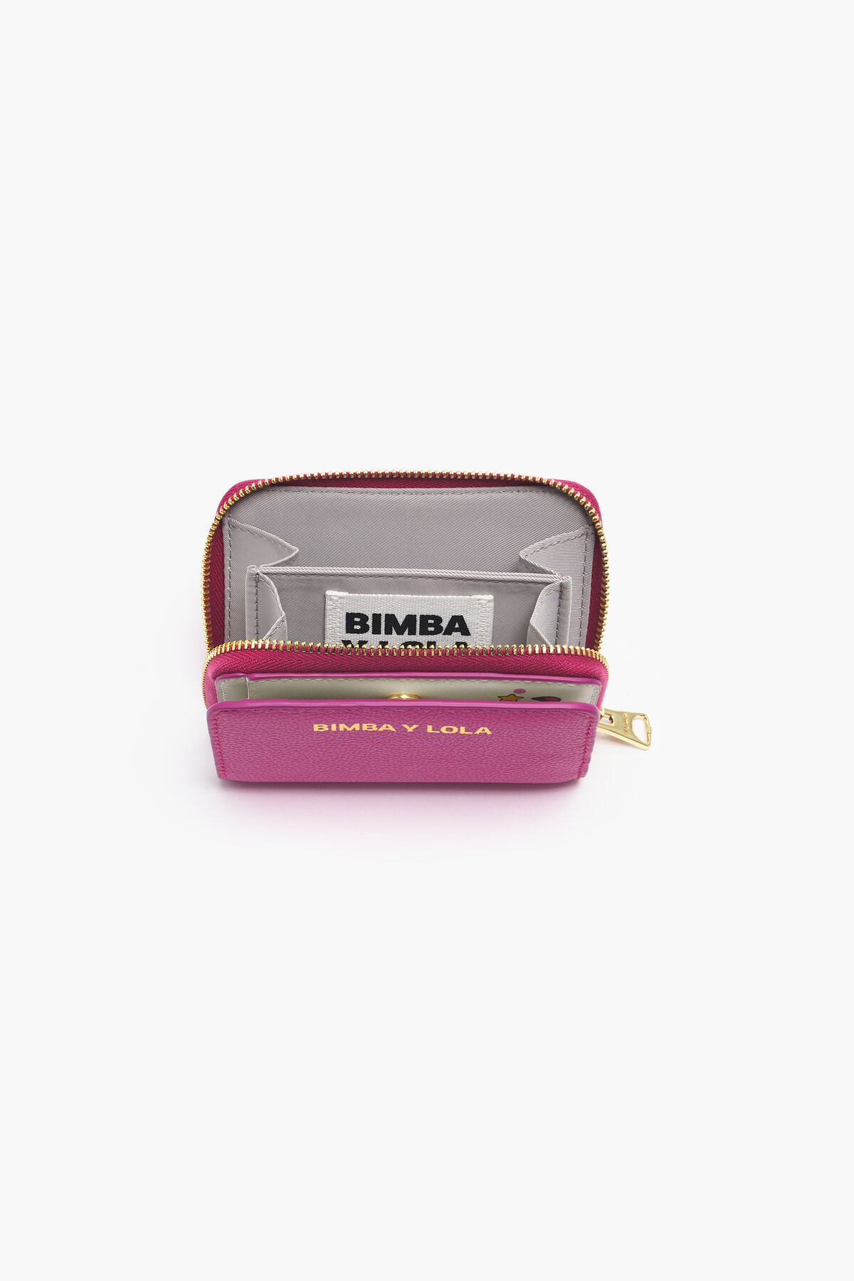 Cartera solapa piel fucsia