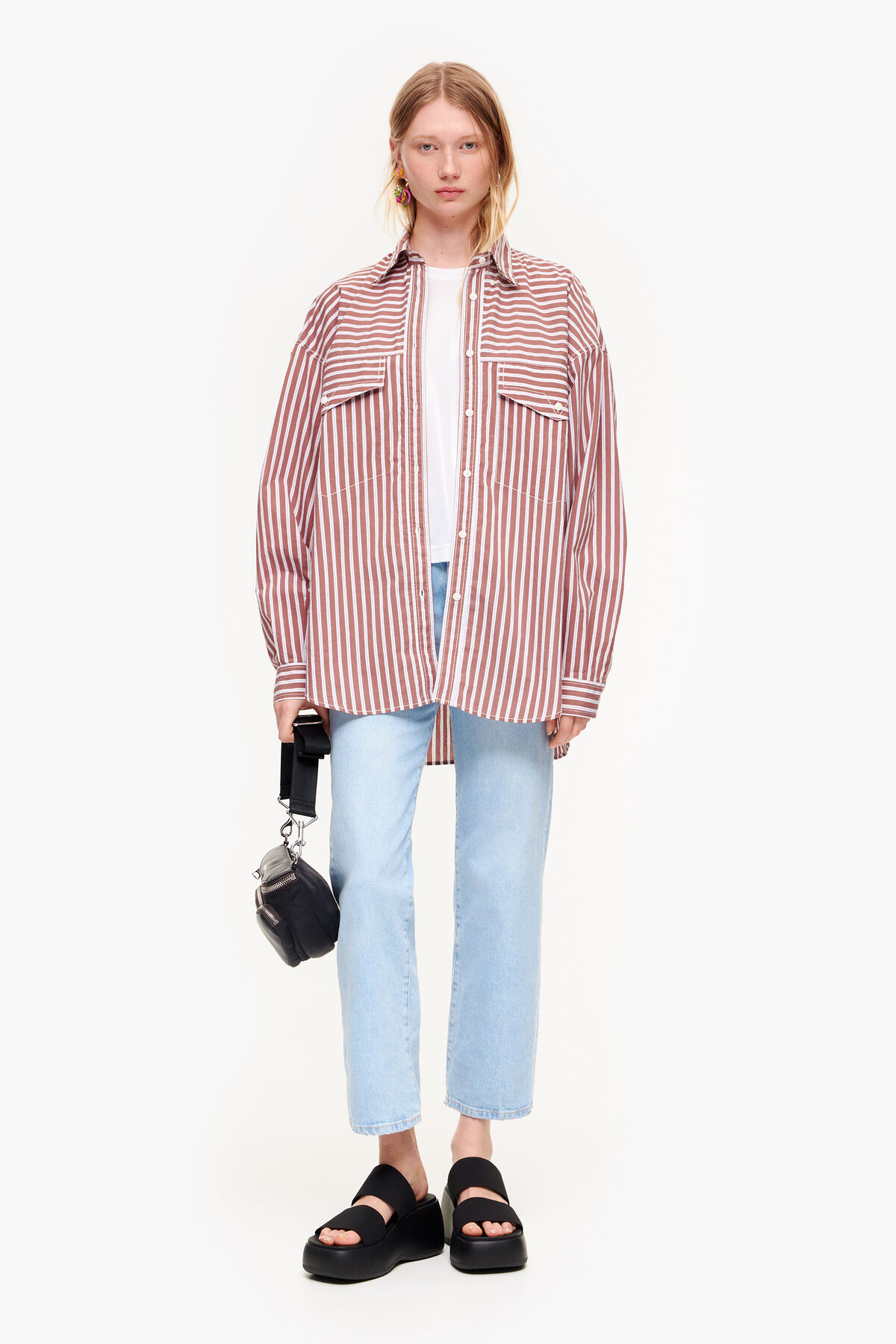 Camiseta corta fluida blanca