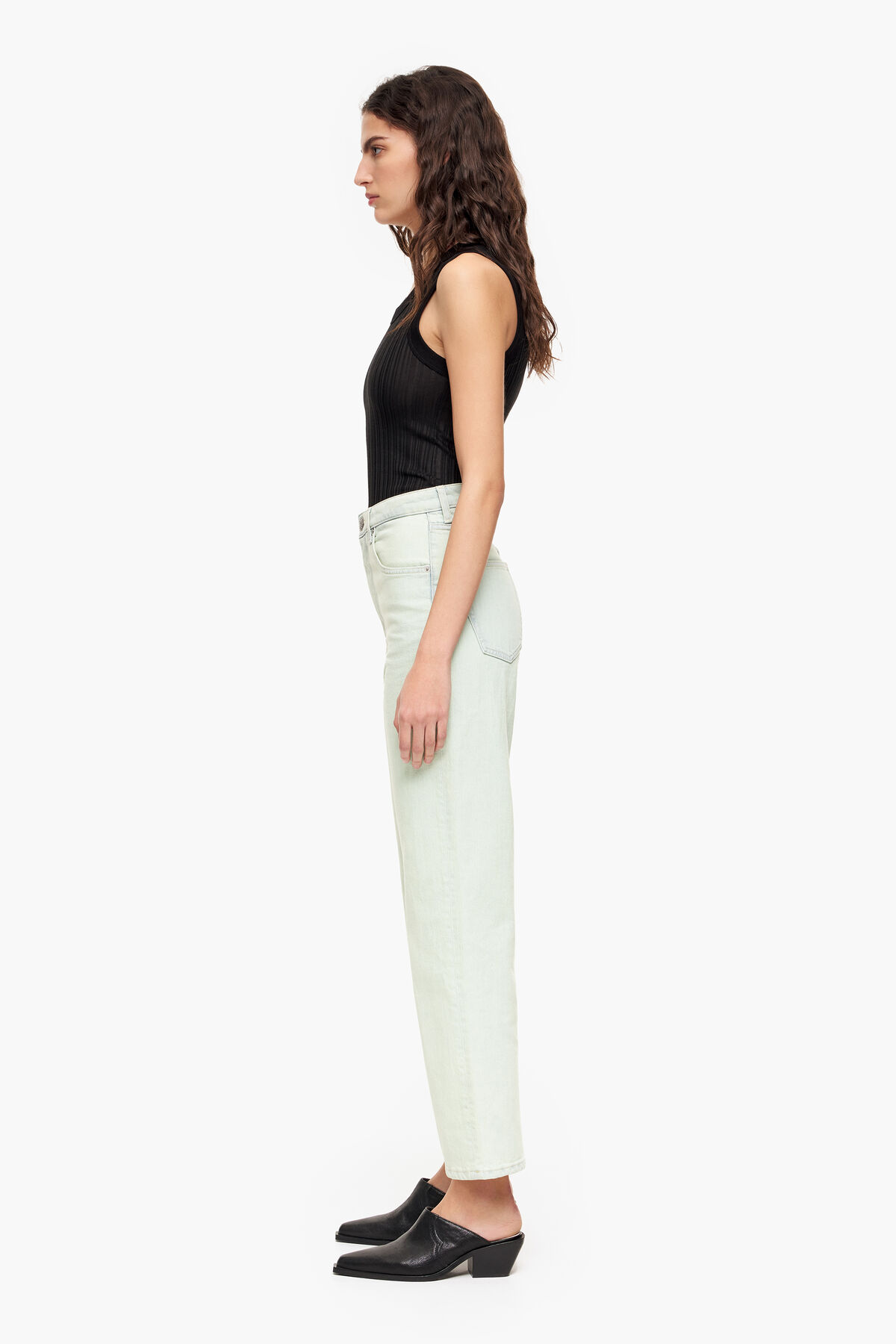 STRAIGHT CROPPED - Vaquero recto menta