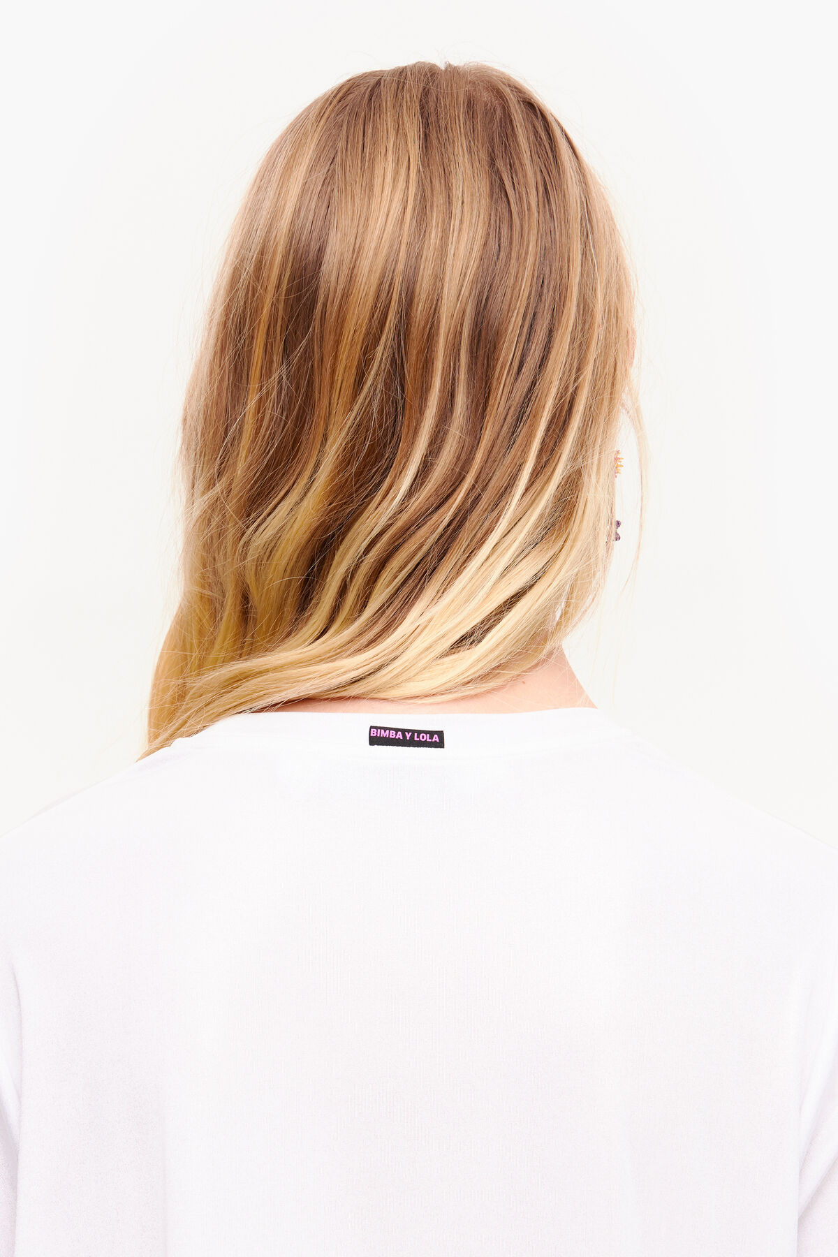 Camiseta corta fluida blanca