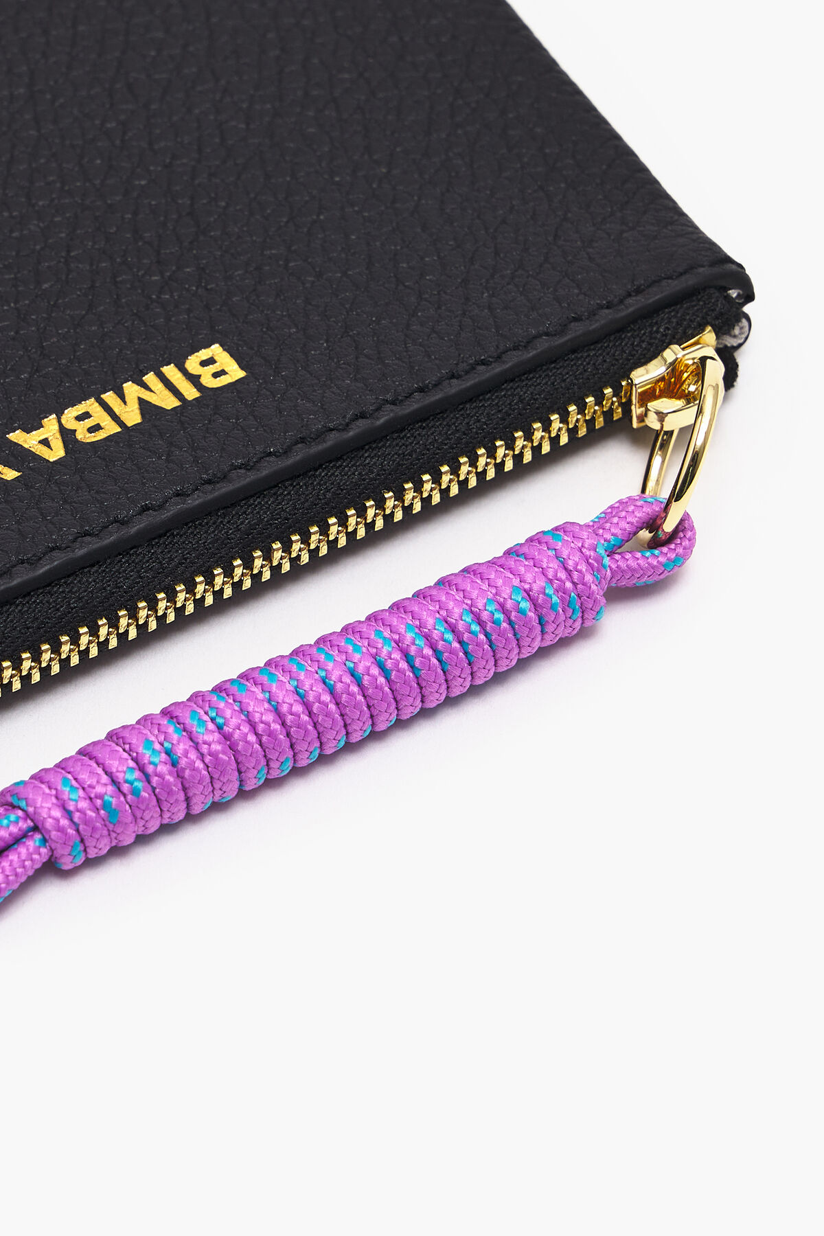 Monedero curvo piel negro