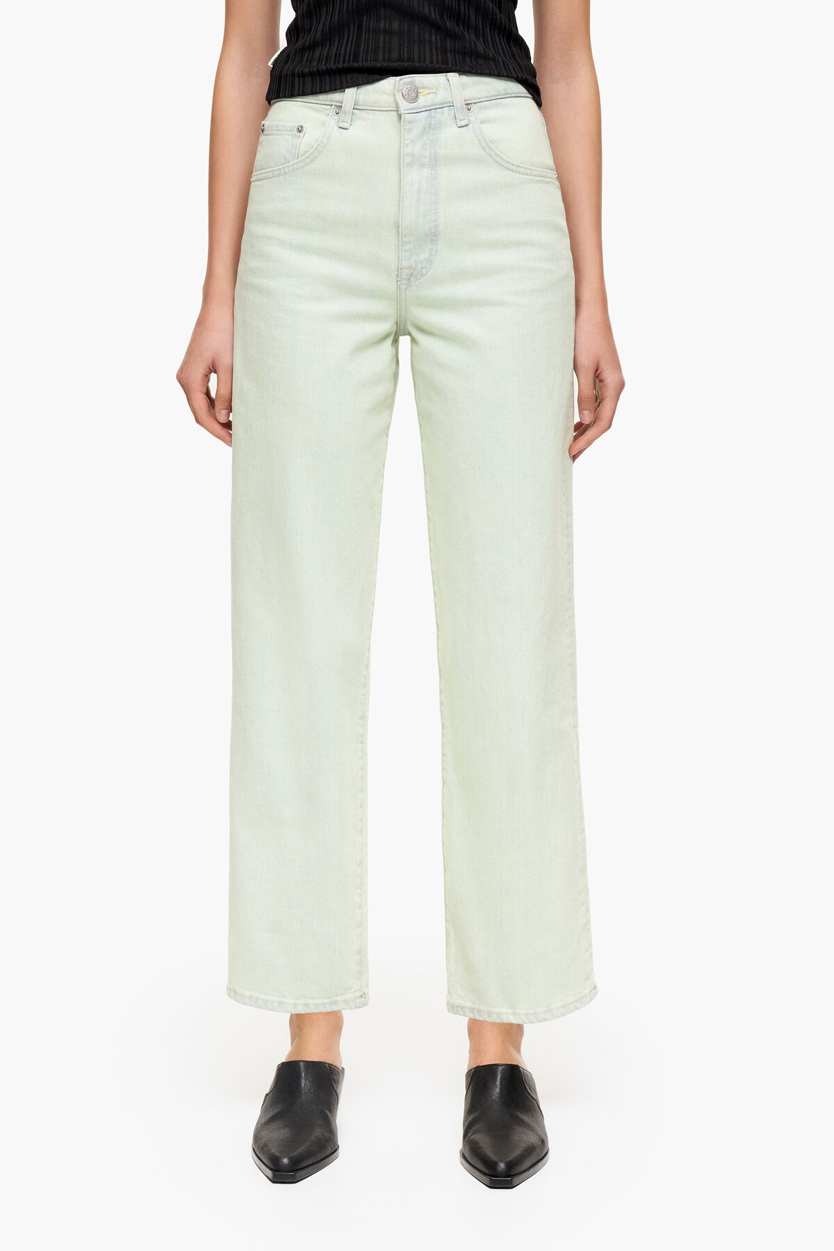 STRAIGHT CROPPED - Vaquero recto menta