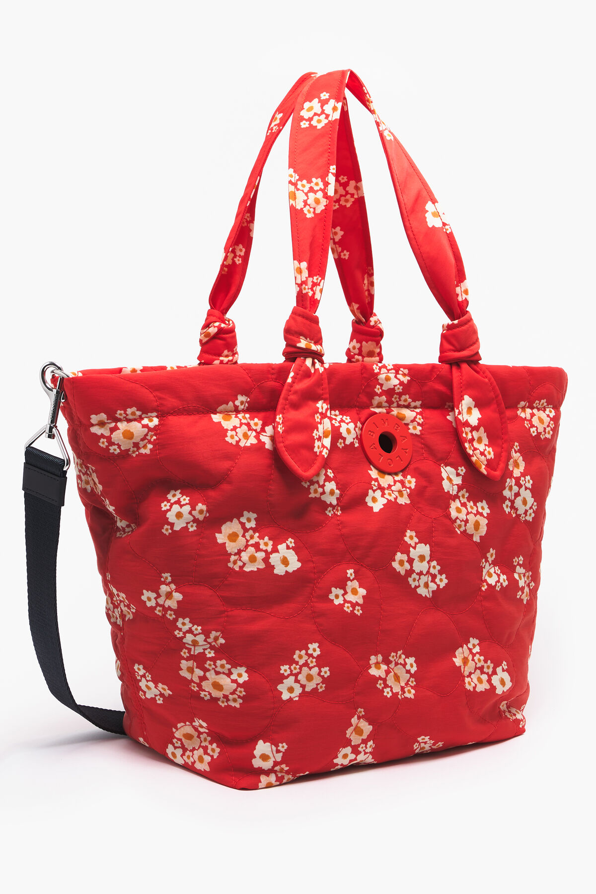Bolso shopper XL nylon Acrylic Flowers rojo