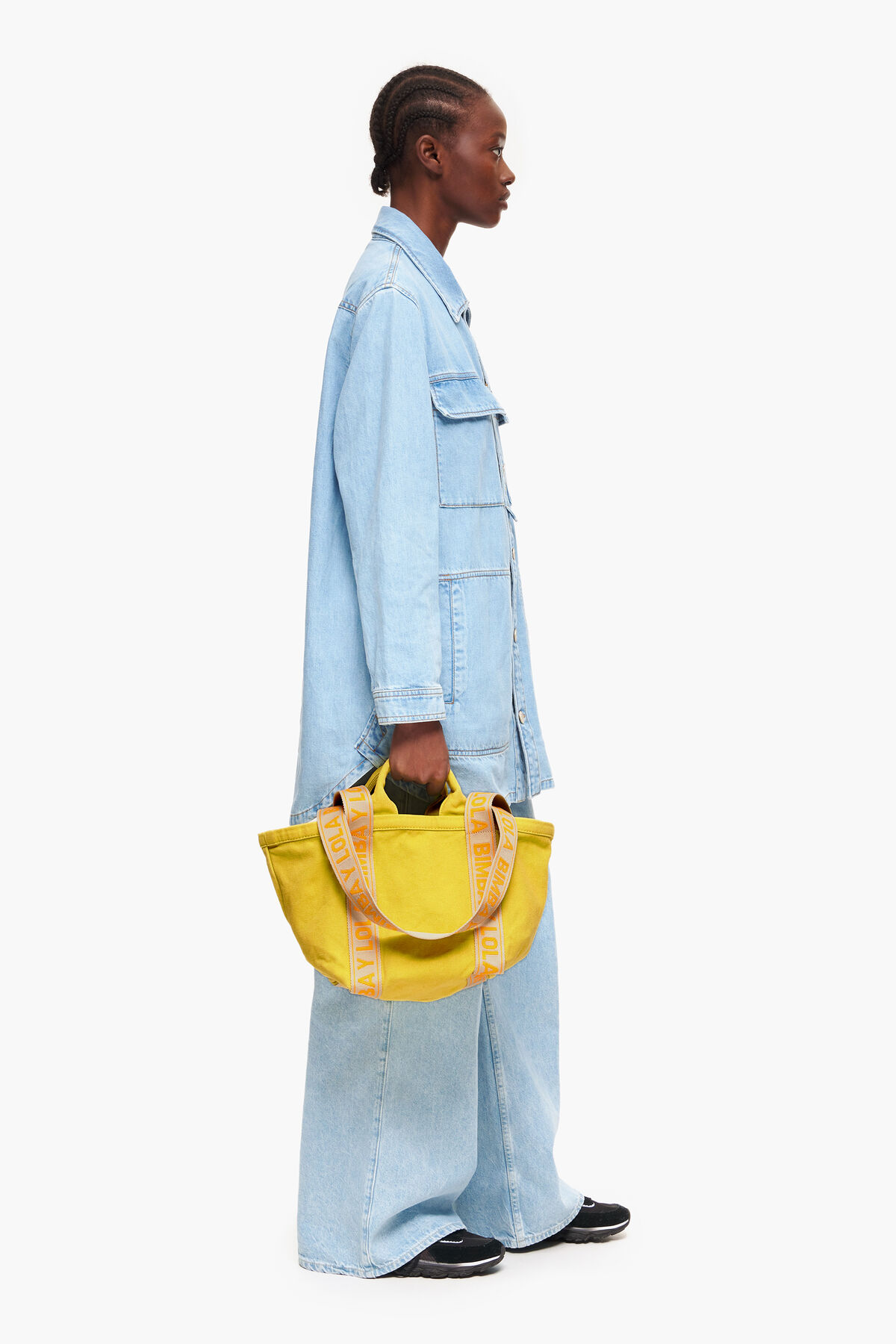 Bolsa shopper S canvas amarillo