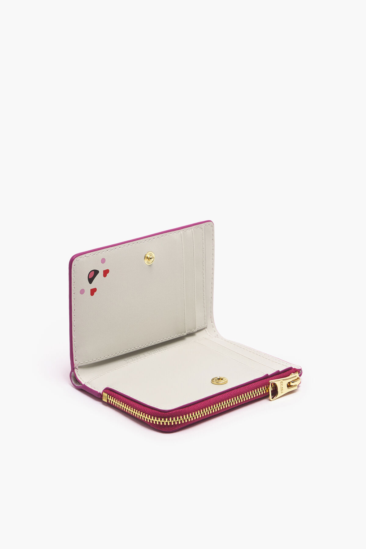 Cartera rectangular piel fucsia