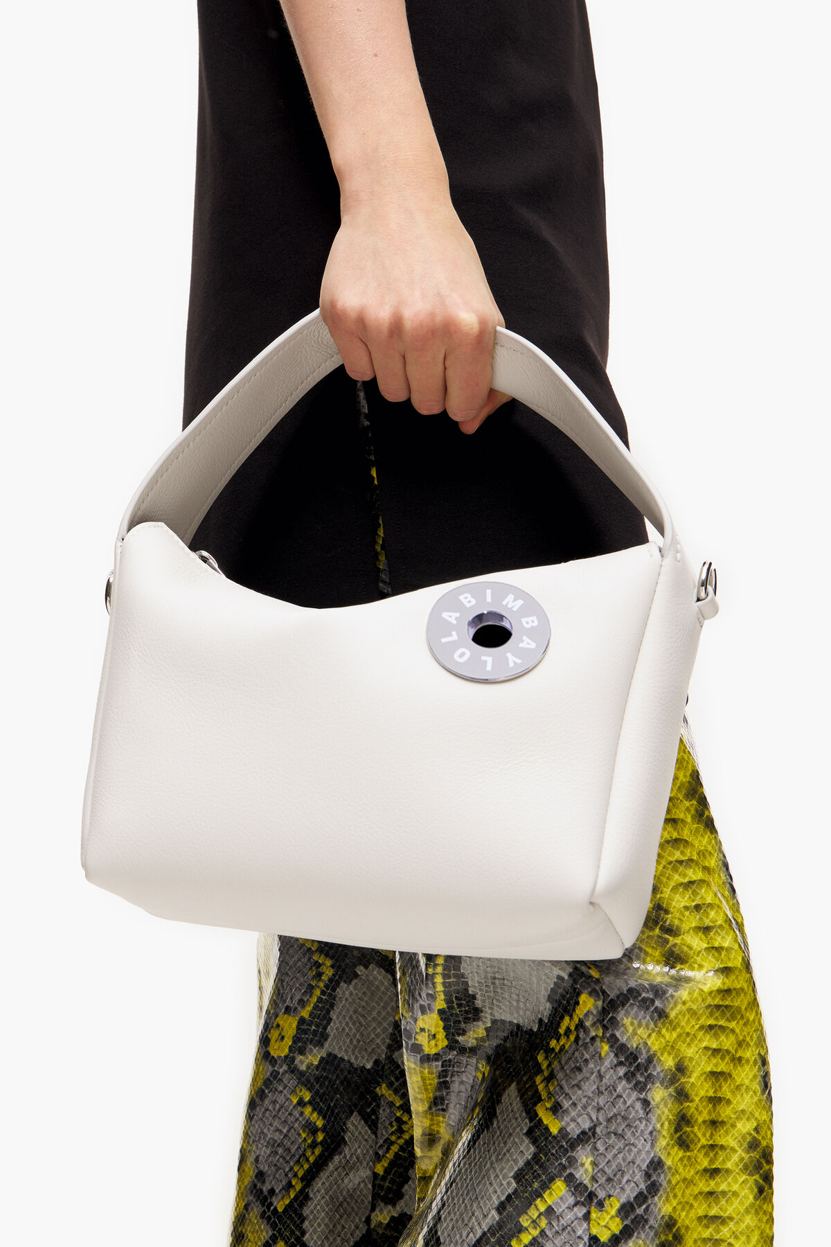 Bolso hobo M piel blanco