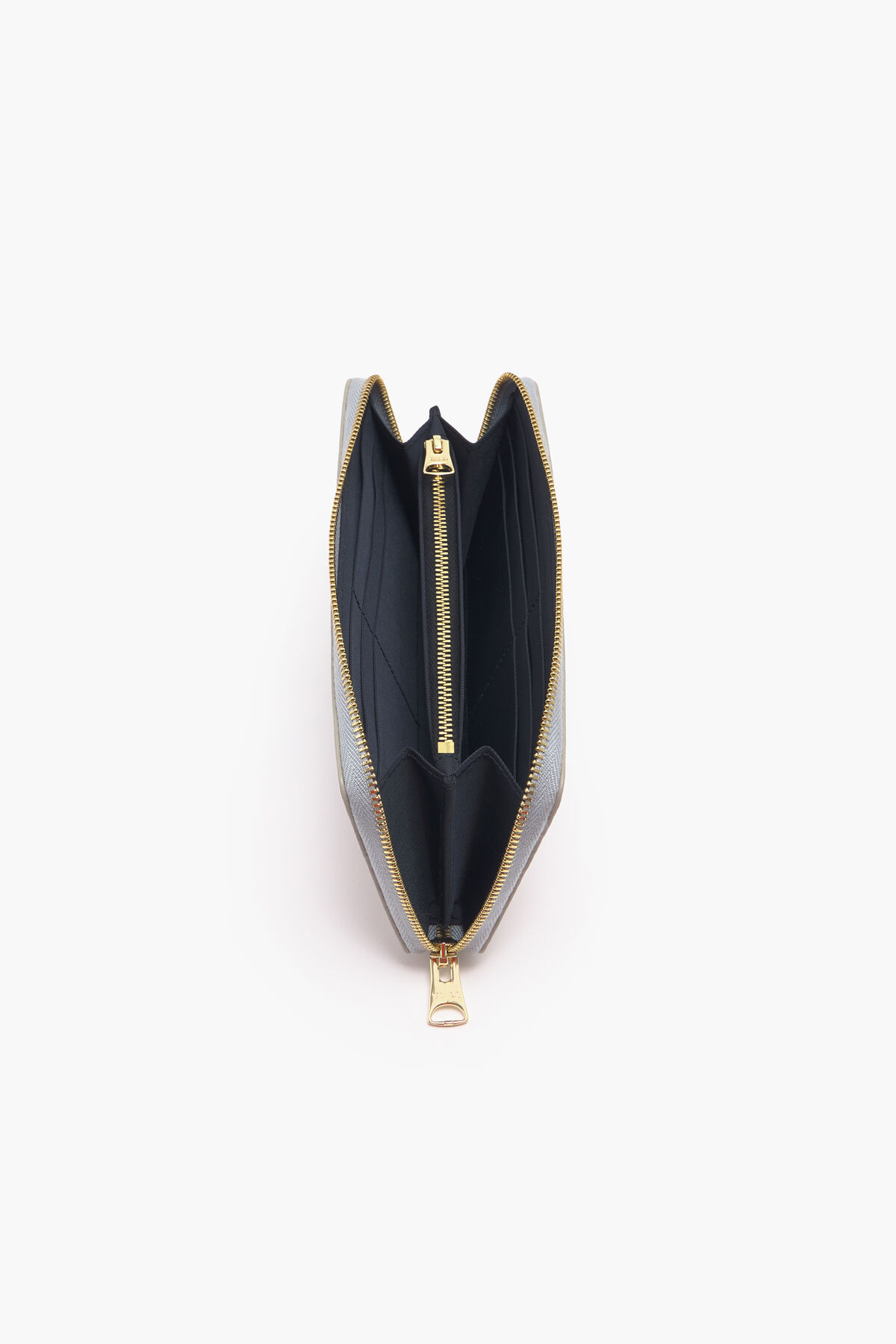 Billetera libro piel print Small Hearts gris