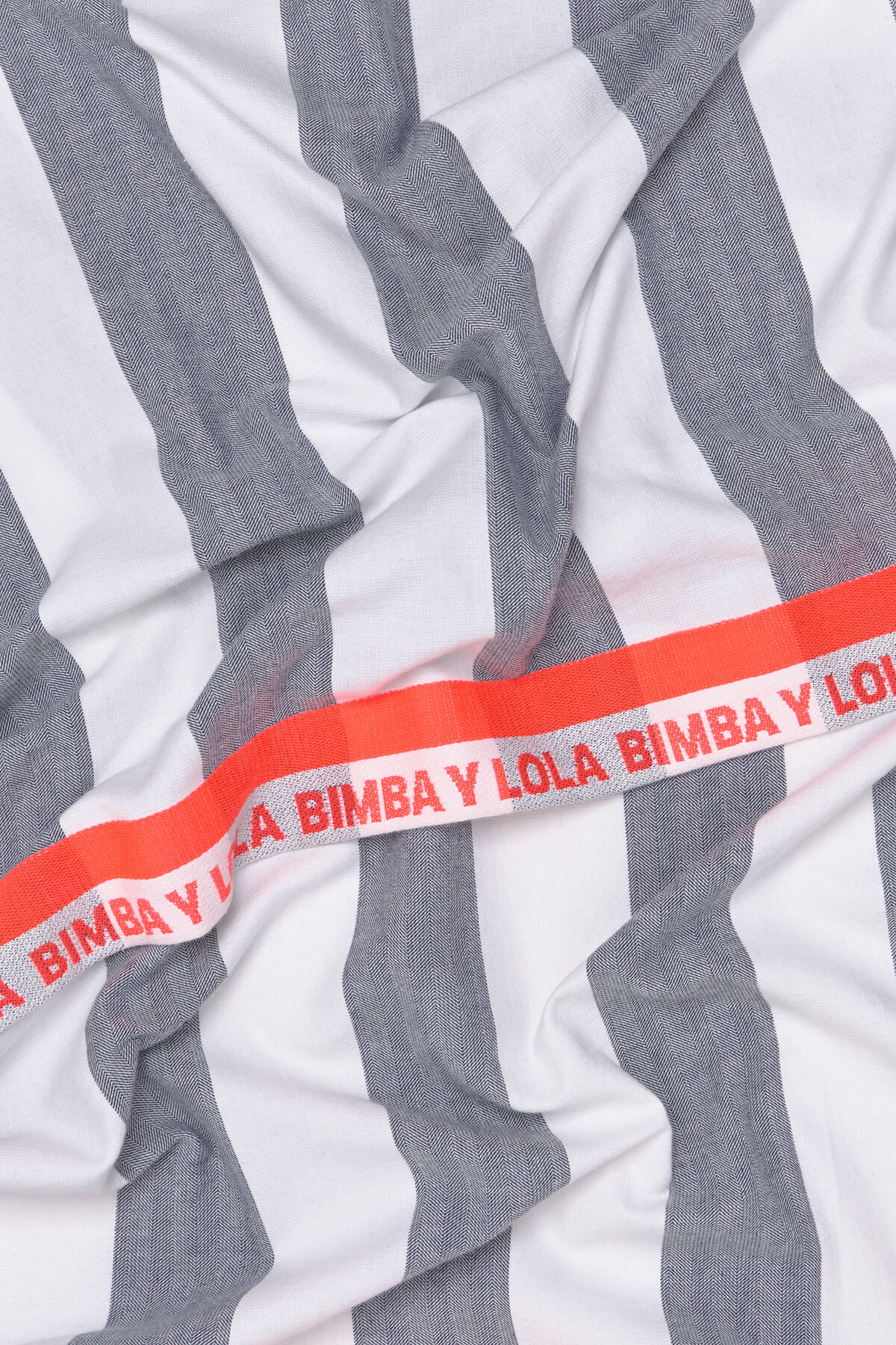 Toalla estampada rayas azul