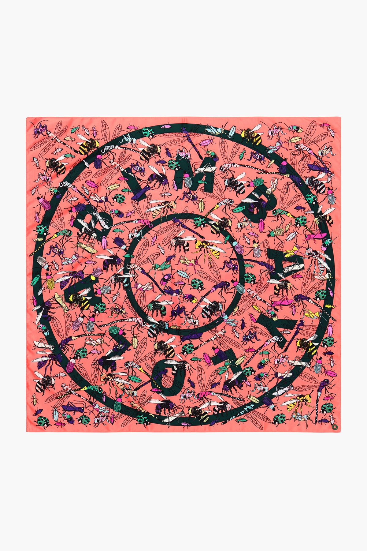 Pañuelo insectos y logo coral