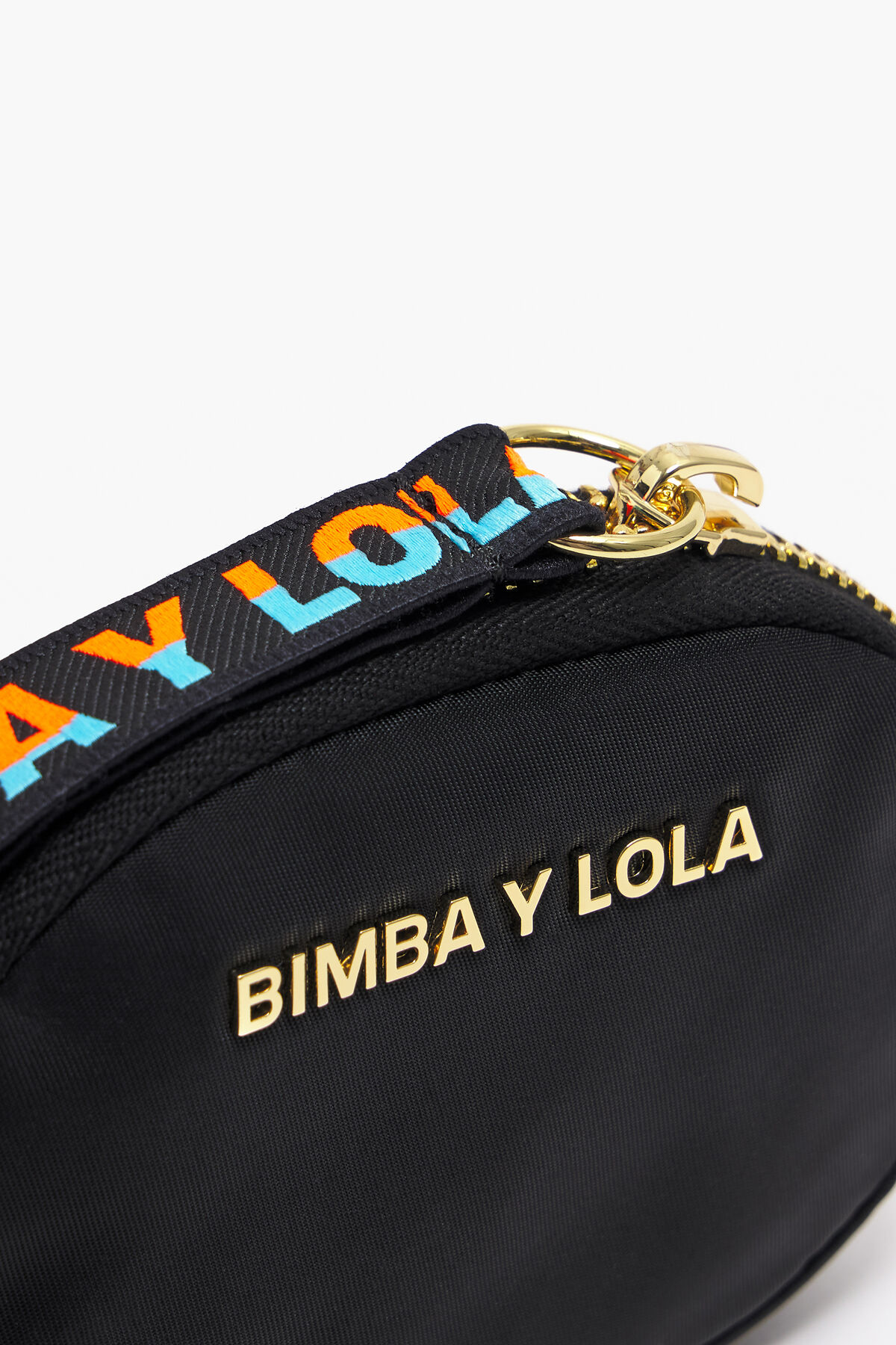 Monedero ovalado nylon negro