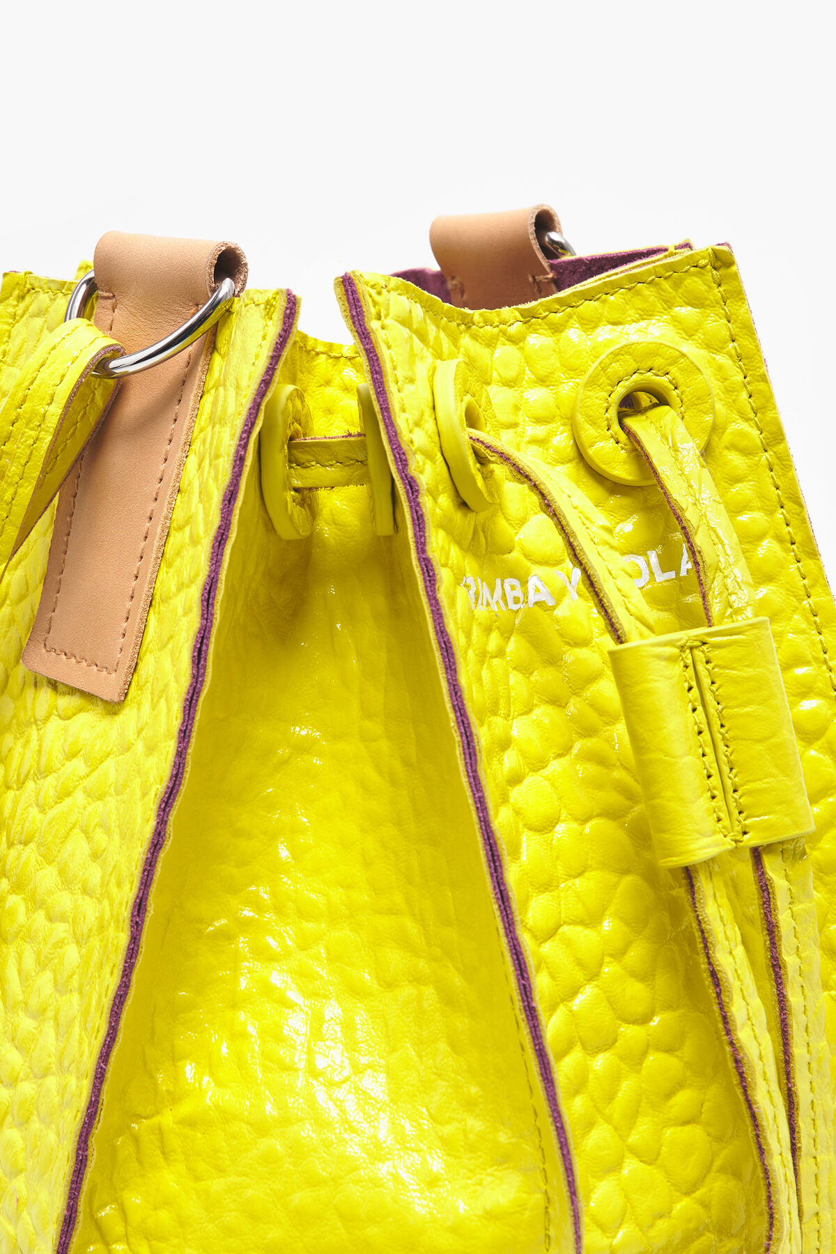 Bolso saca Pelota M piel amarillo