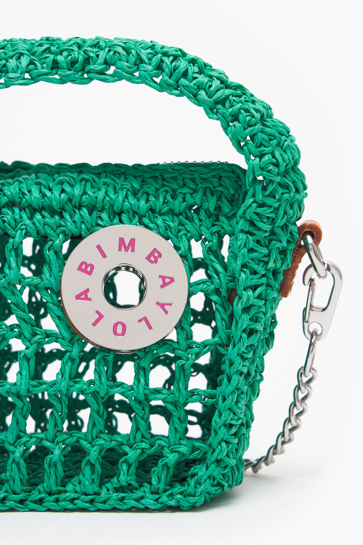 Bolso hobo XS rafia verde
