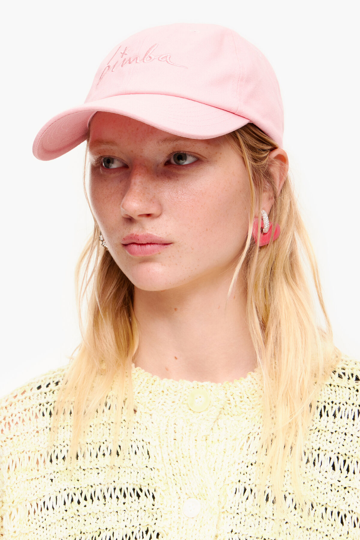 Gorra algodón logo rosa