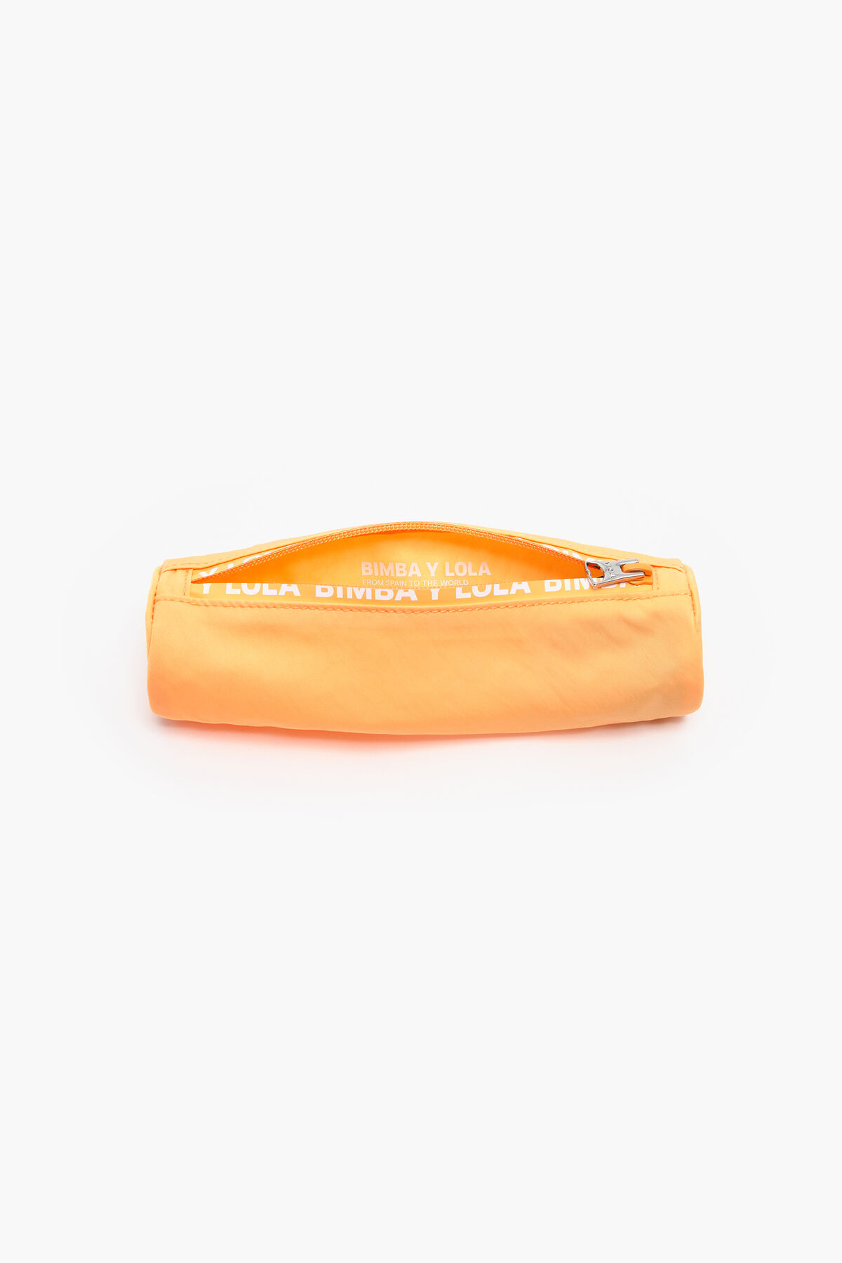 Estuche cilíndrico nylon naranja