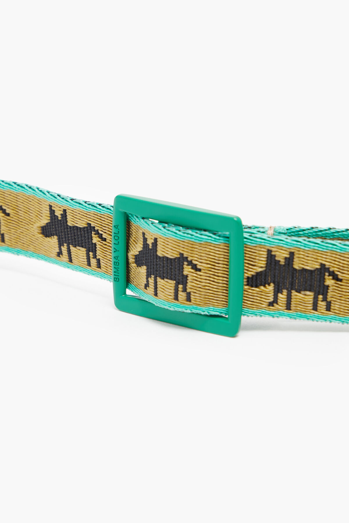 Collar mascota logo Lola caqui